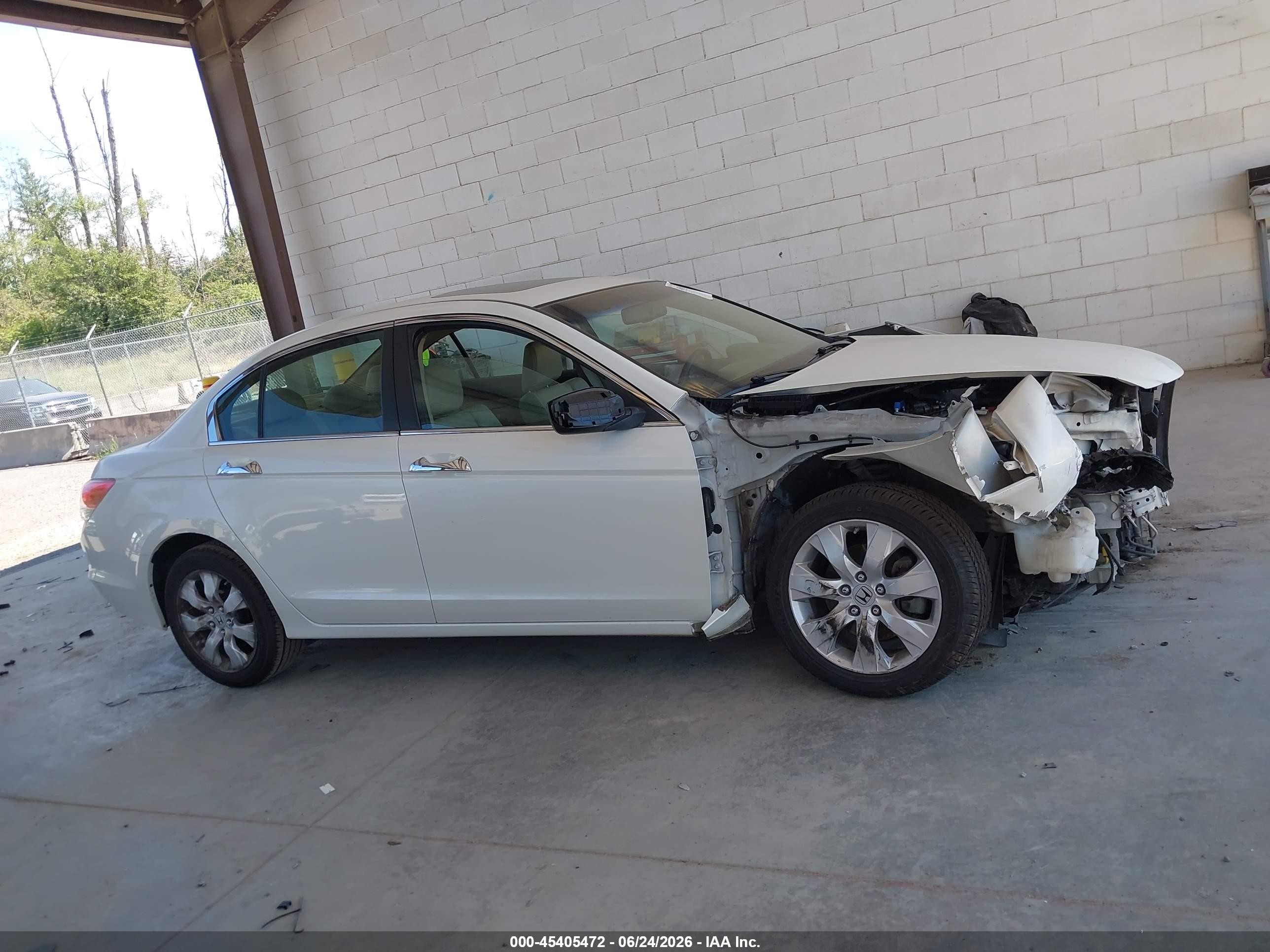 2010 Honda Accord 3.5 Ex-l White vin: 1HGCP3F87AA002509