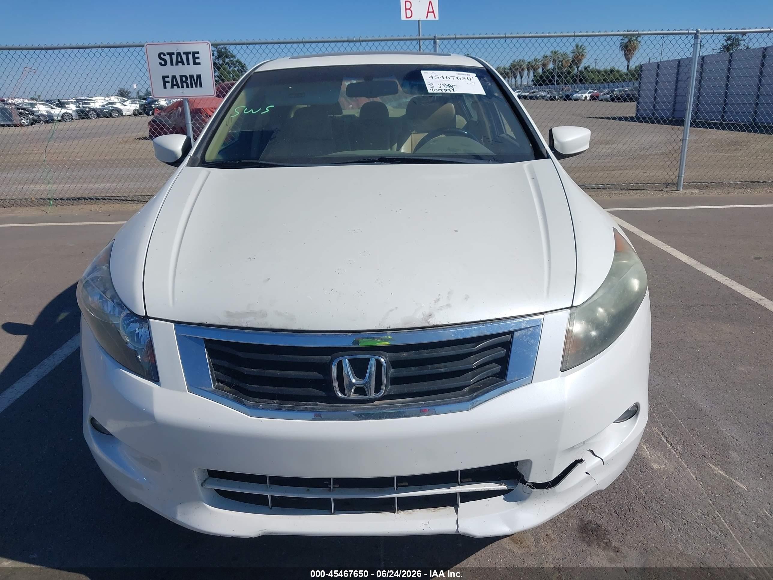 2010 Honda Accord 3.5 Ex-l White vin: 1HGCP3F87AA013218