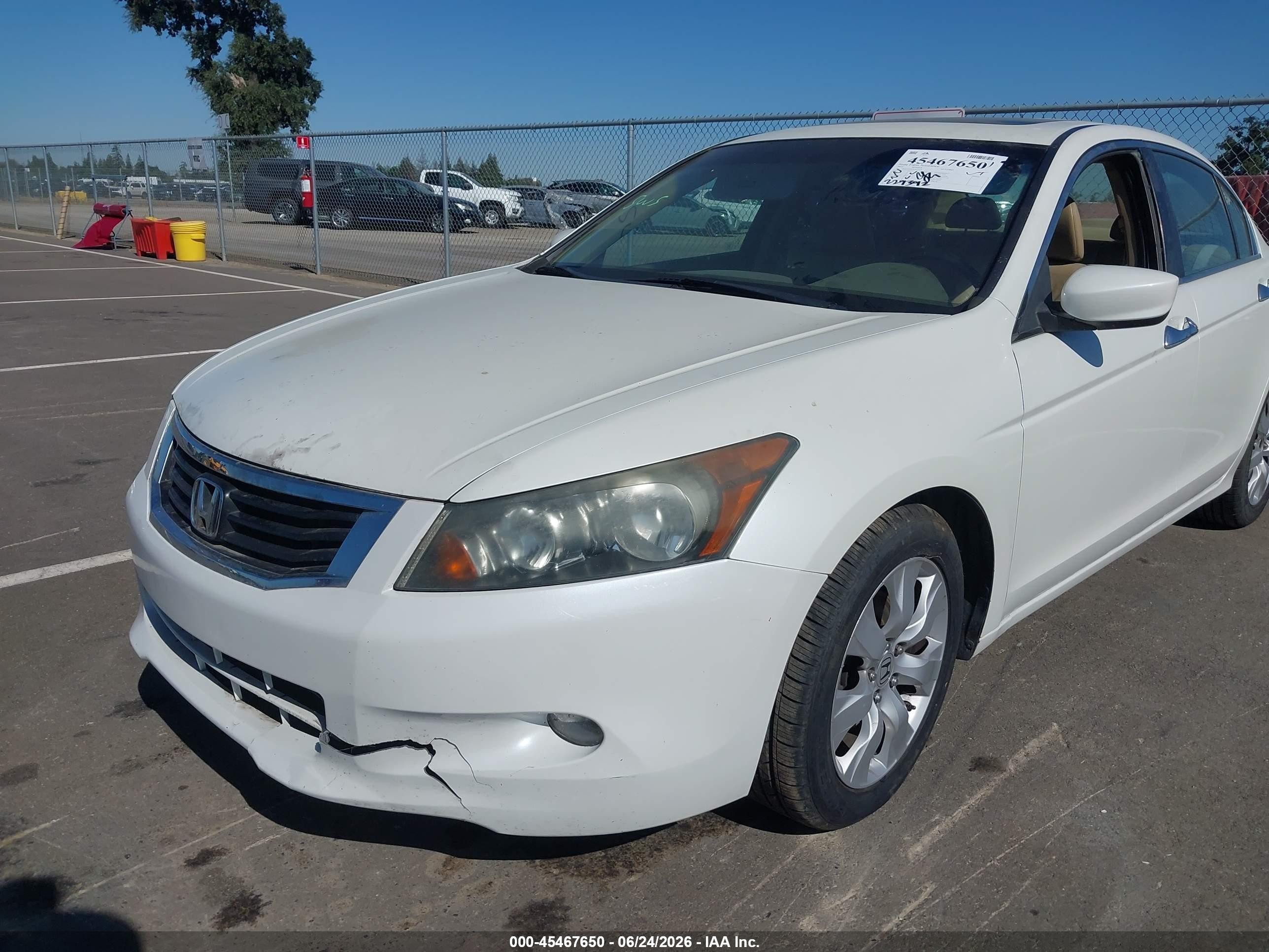 2010 Honda Accord 3.5 Ex-l White vin: 1HGCP3F87AA013218