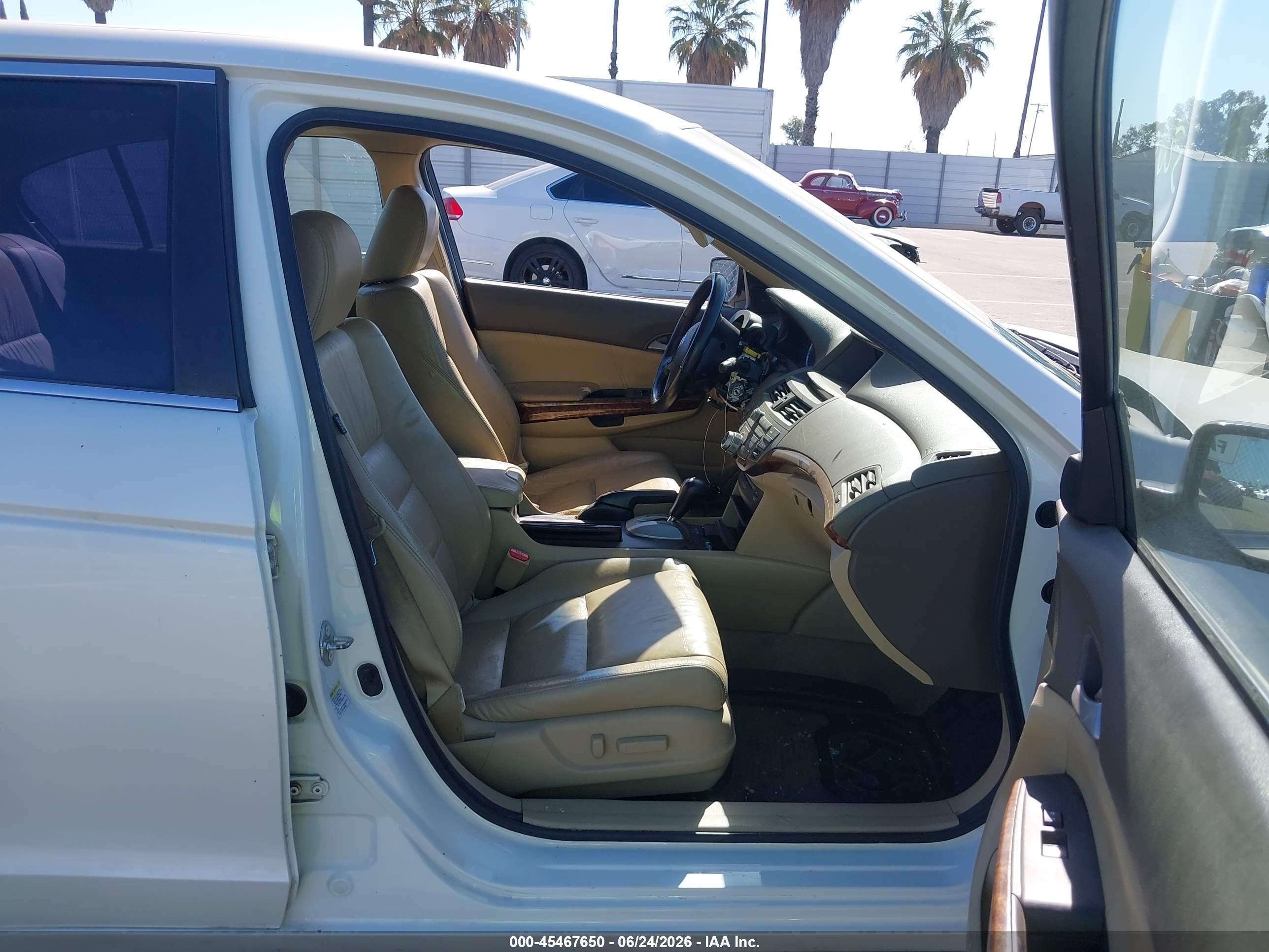 2010 Honda Accord 3.5 Ex-l White vin: 1HGCP3F87AA013218