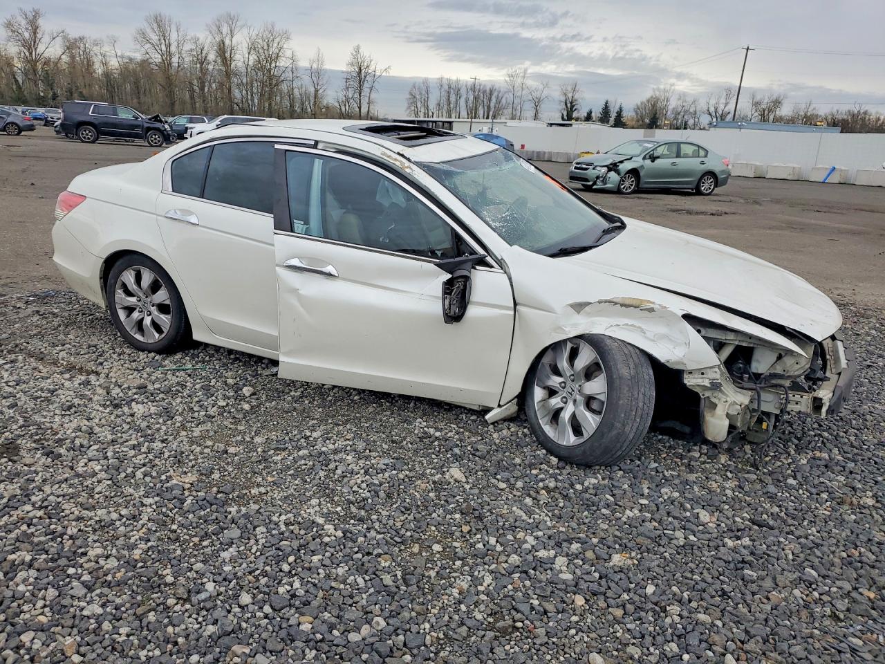 2010 Honda Accord Exl White vin: 1HGCP3F87AA017012