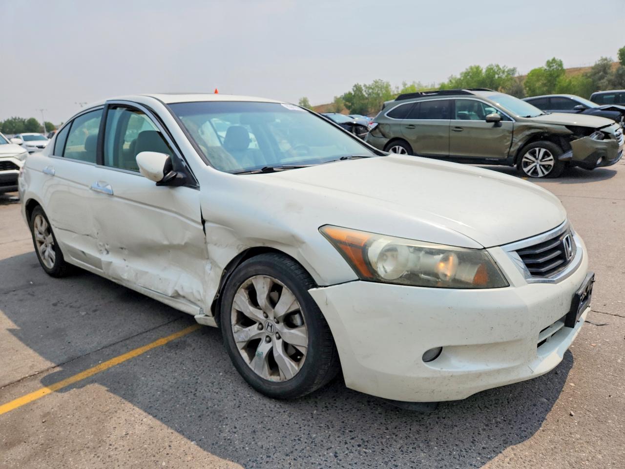 2010 Honda Accord Exl White vin: 1HGCP3F87AA024834