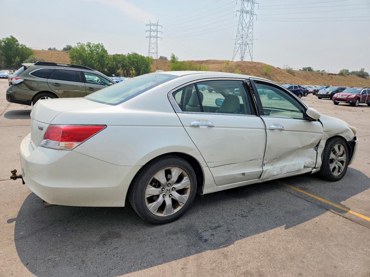 2010 Honda Accord Exl White vin: 1HGCP3F87AA024834
