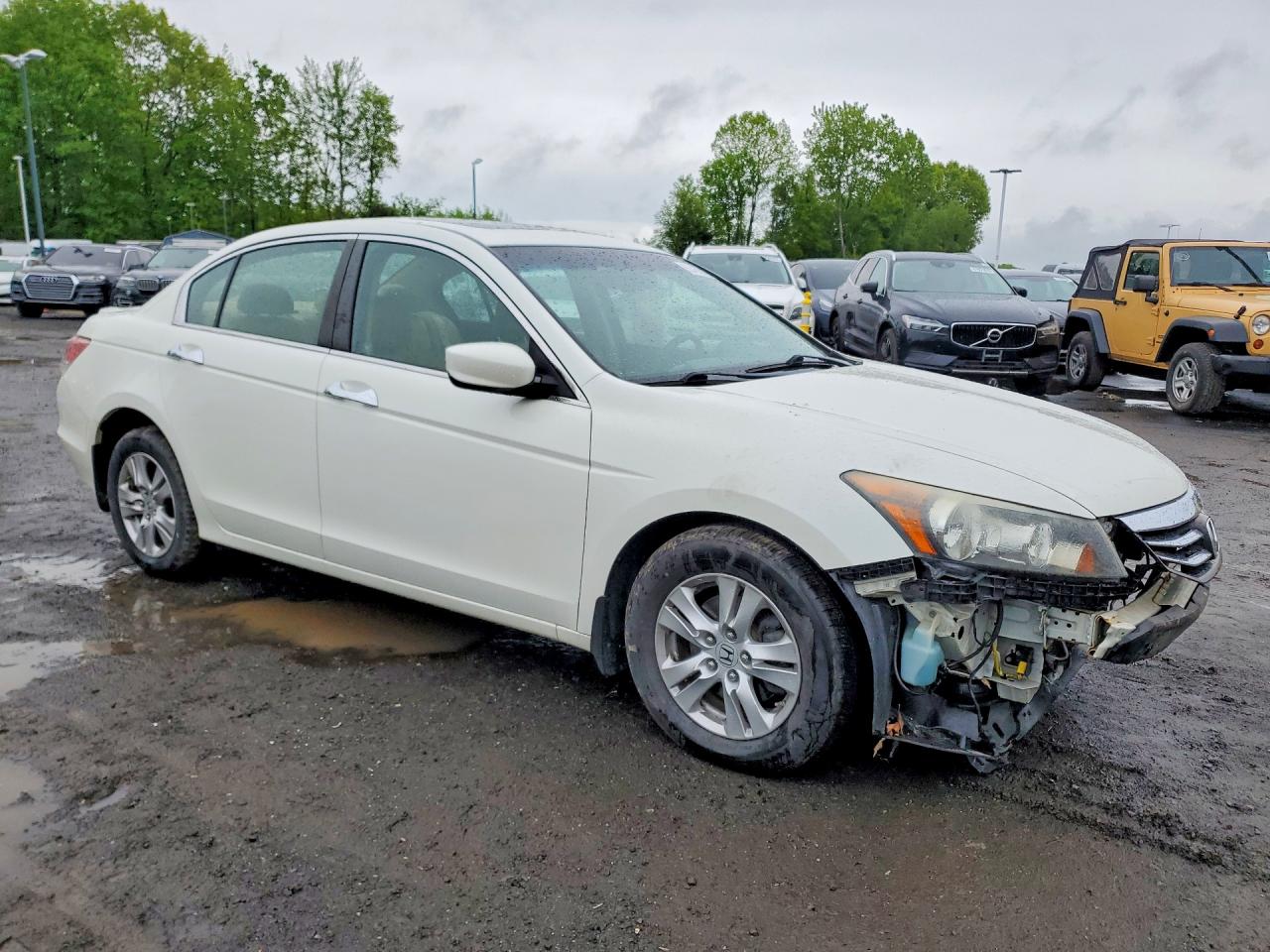 2011 Honda Accord Exl White vin: 1HGCP3F87BA004861