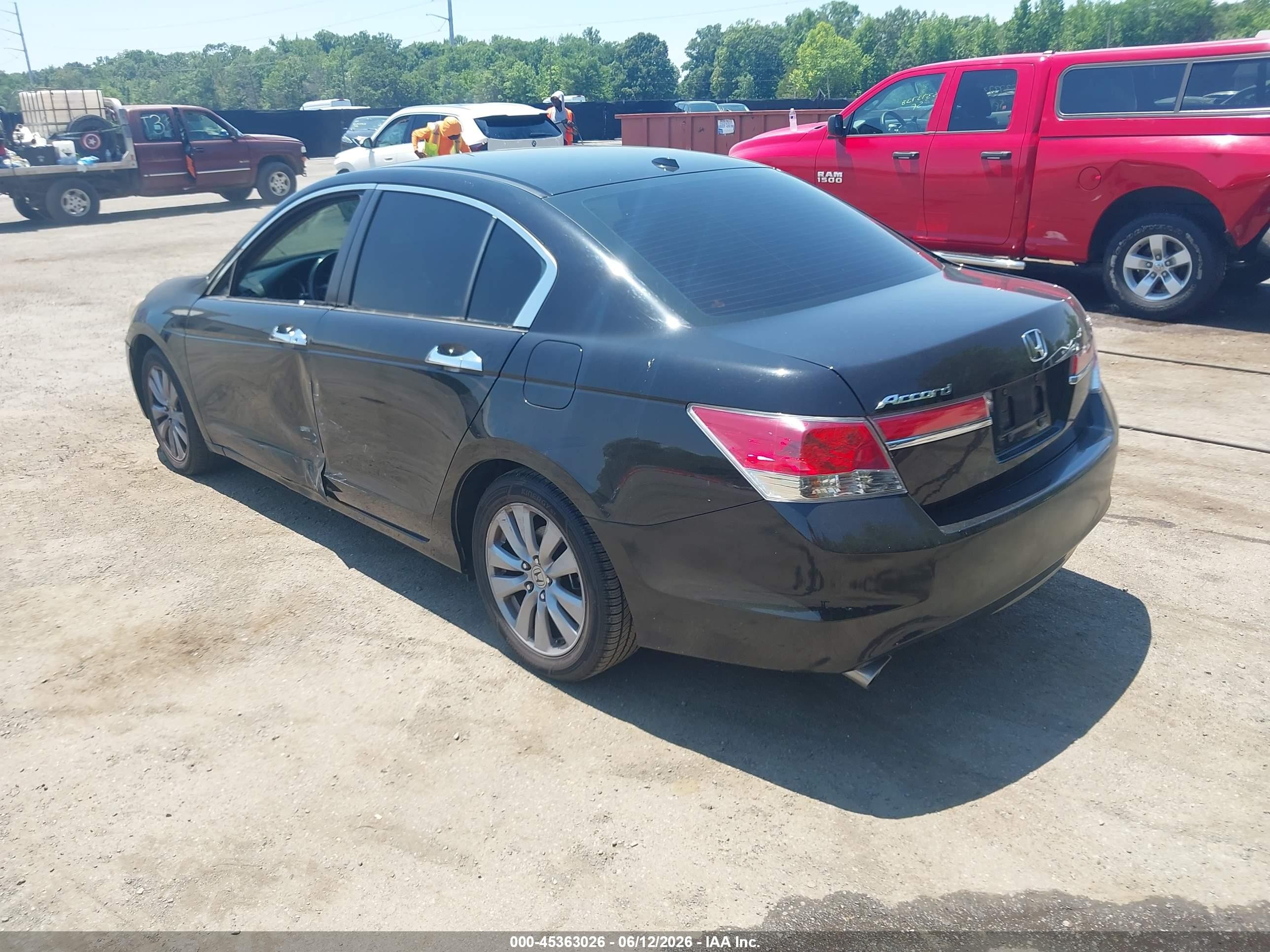 2011 Honda Accord 3.5 Ex-l Black vin: 1HGCP3F87BA008487