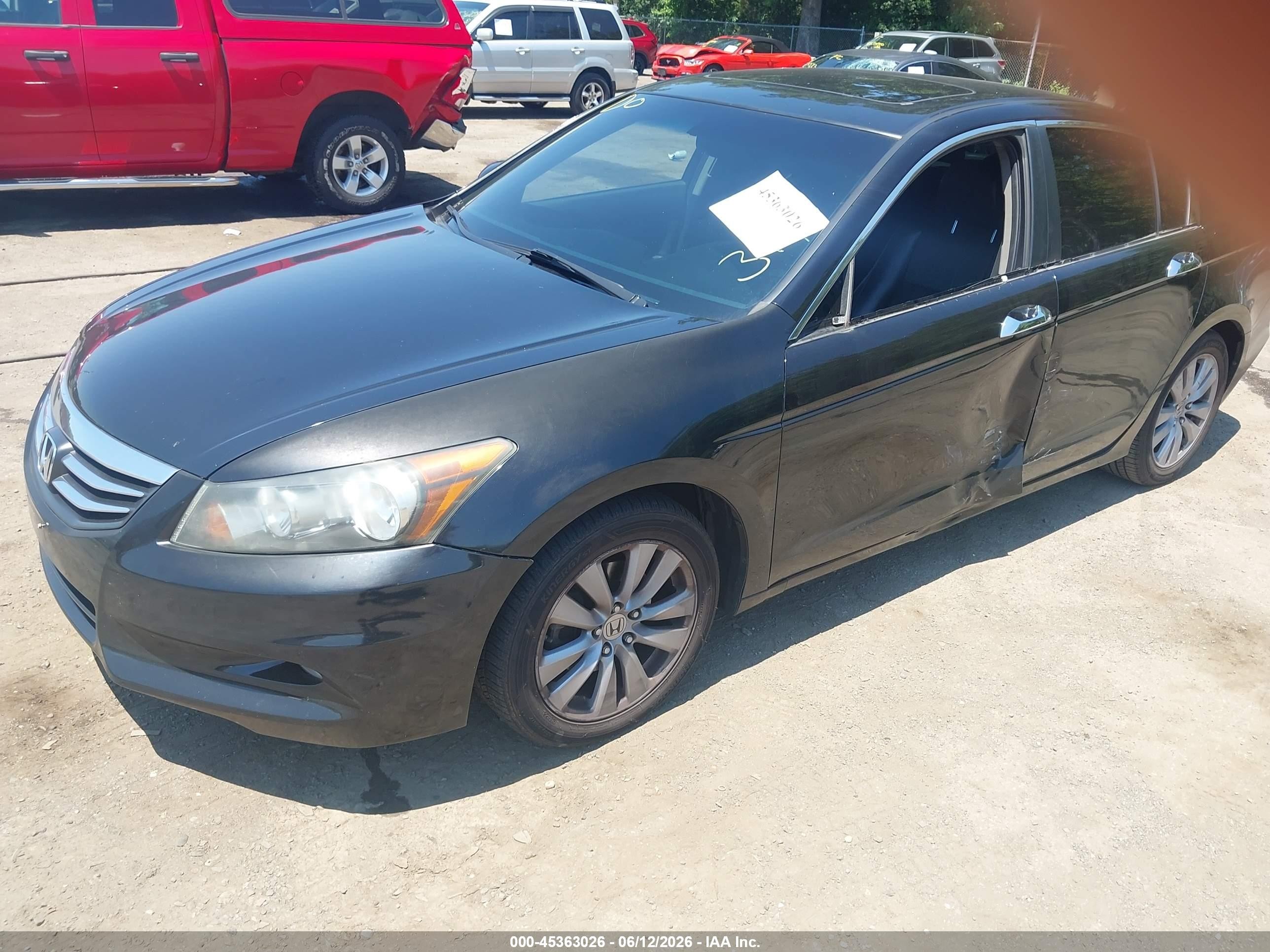 2011 Honda Accord 3.5 Ex-l Black vin: 1HGCP3F87BA008487