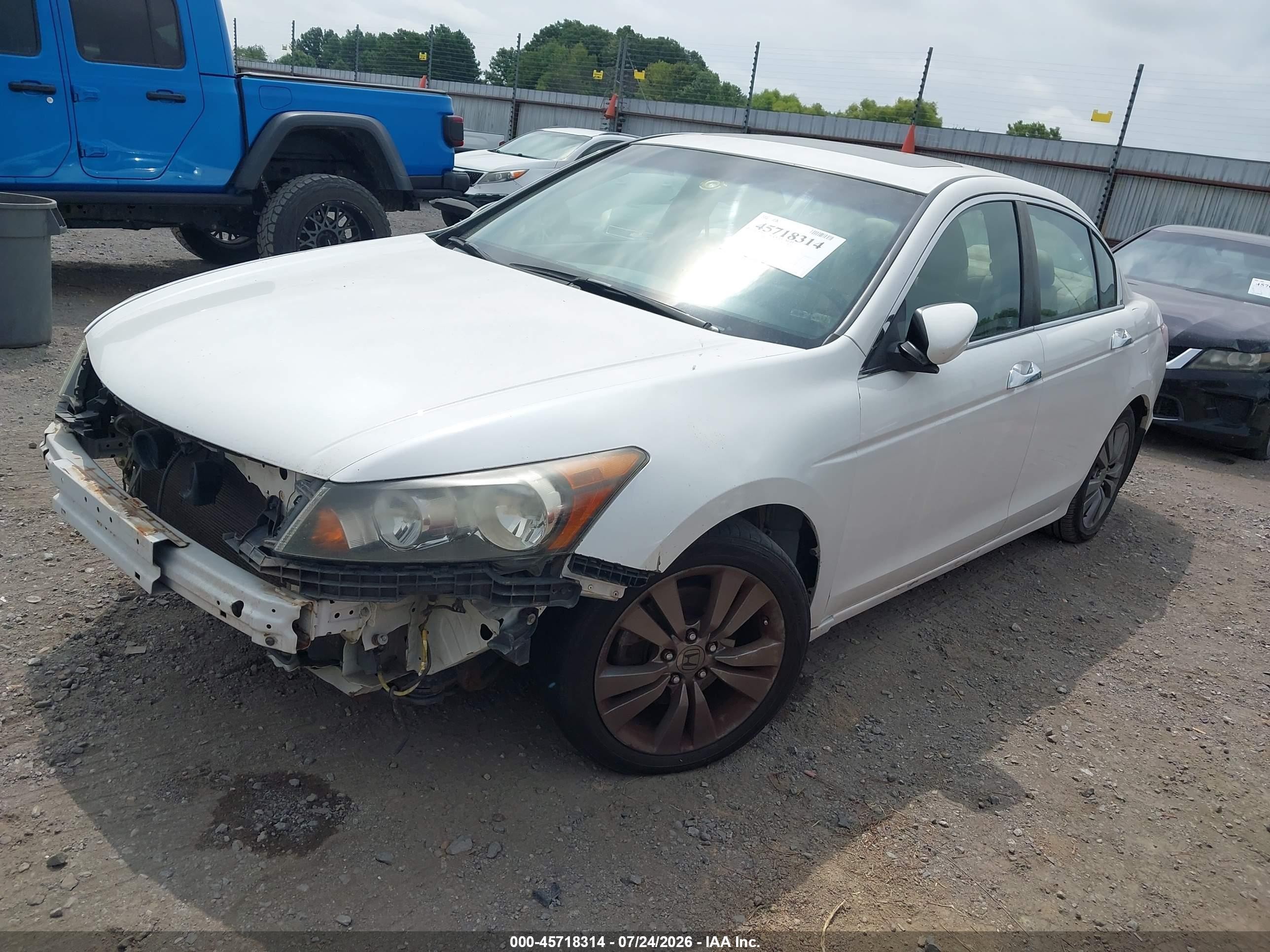 2011 Honda Accord 3.5 Ex-l White vin: 1HGCP3F87BA031607