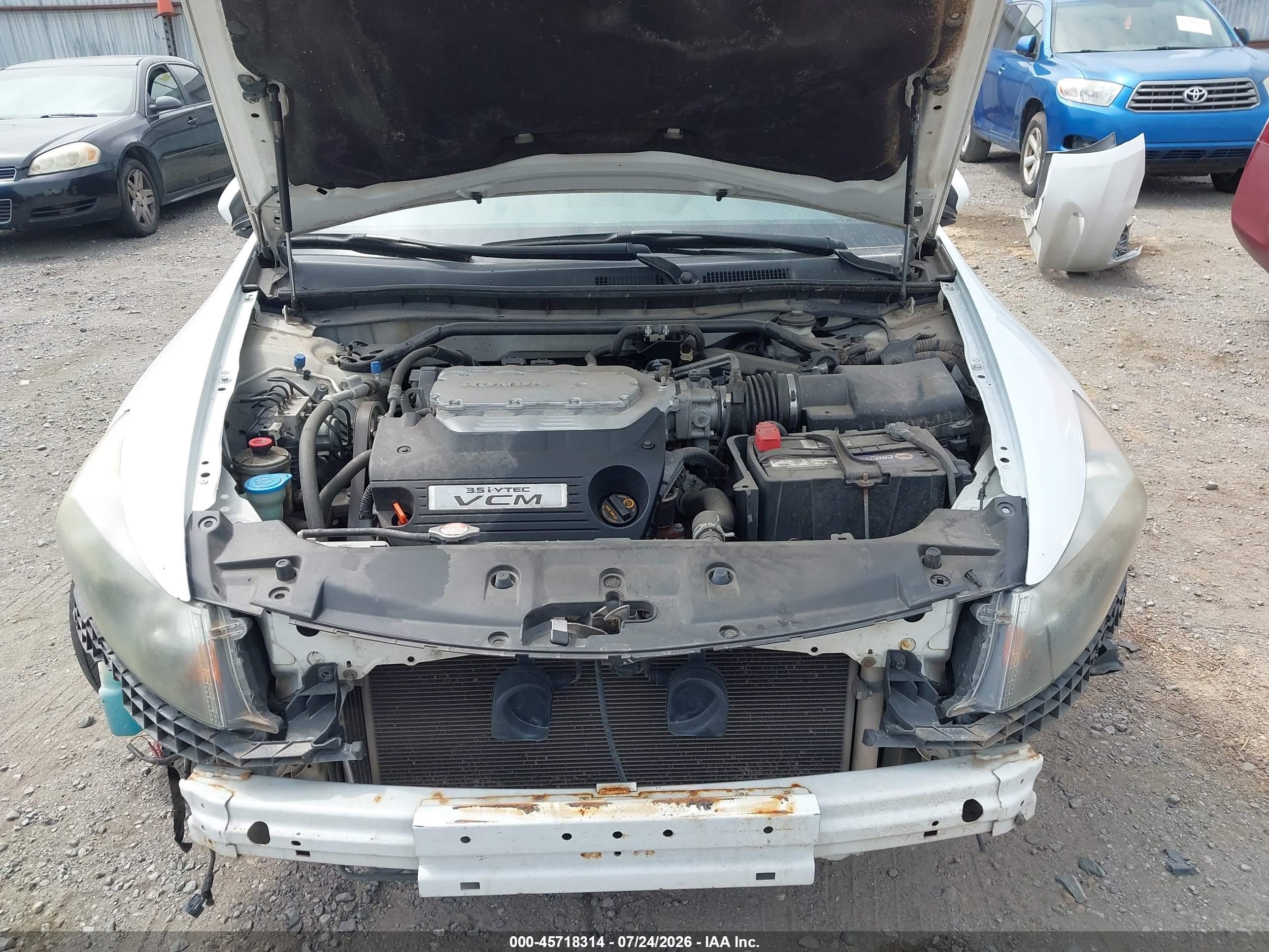 2011 Honda Accord 3.5 Ex-l White vin: 1HGCP3F87BA031607