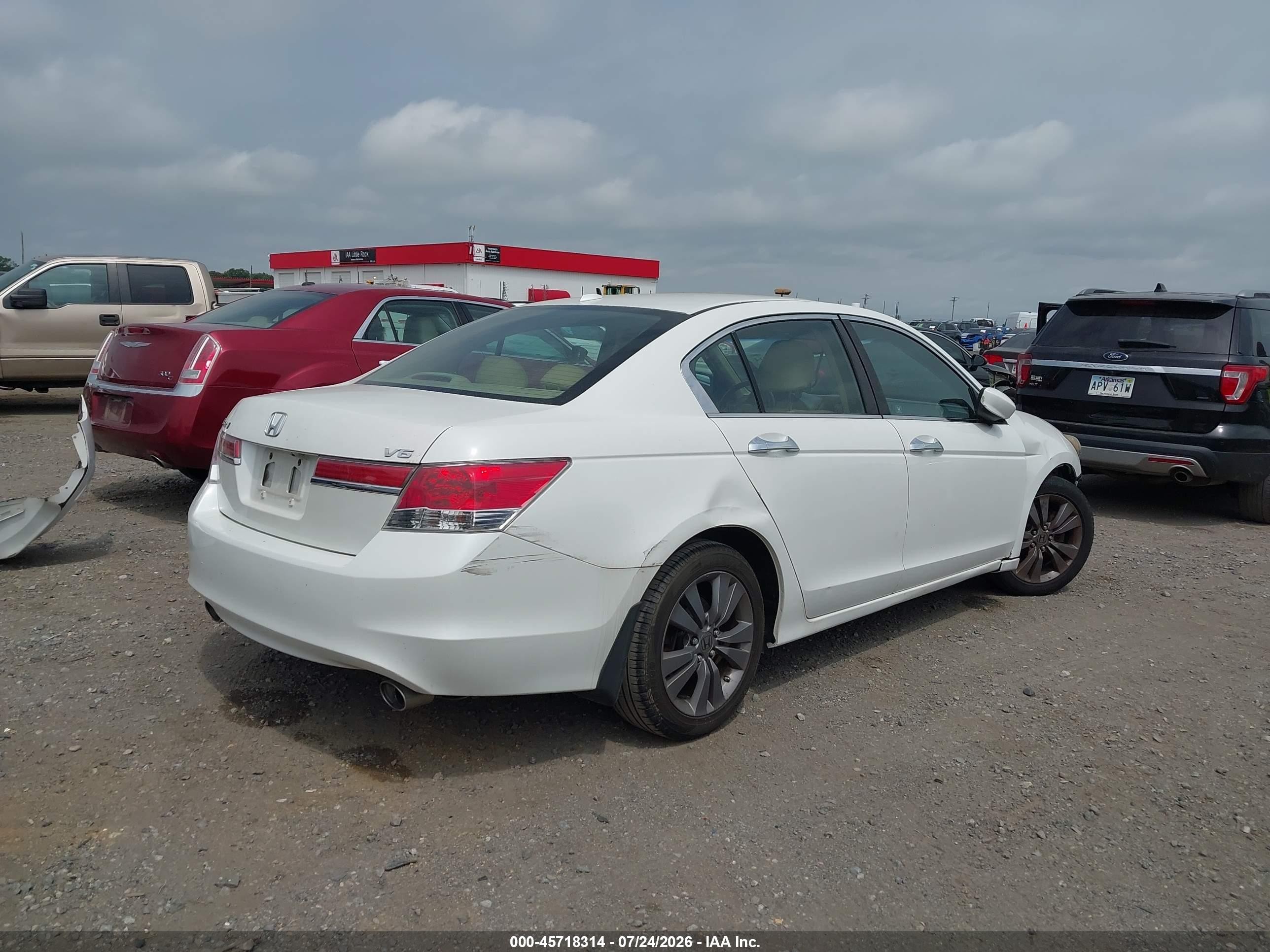 2011 Honda Accord 3.5 Ex-l White vin: 1HGCP3F87BA031607