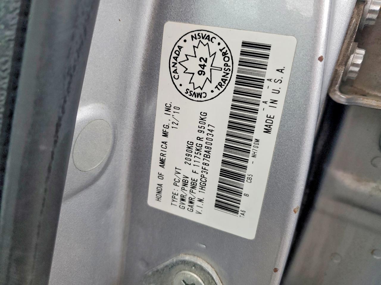 2011 Honda Accord Exl Silver vin: 1HGCP3F87BA800347