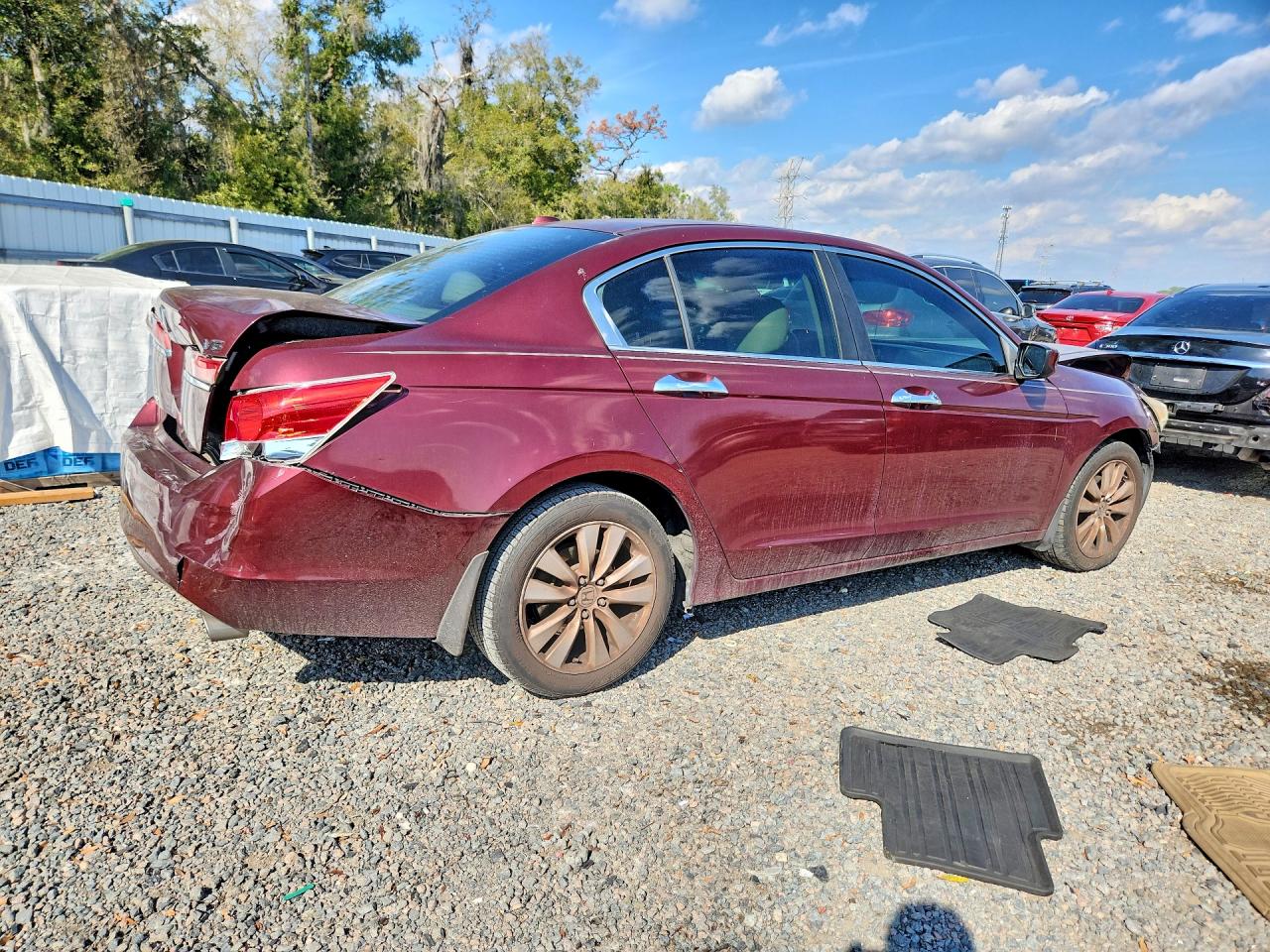 2012 Honda Accord Exl Burgundy vin: 1HGCP3F87CA014033
