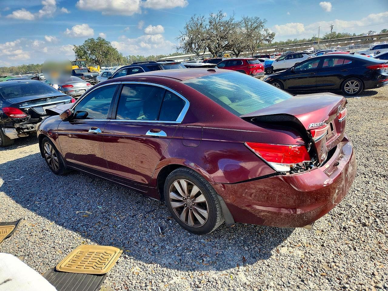 2012 Honda Accord Exl Burgundy vin: 1HGCP3F87CA014033