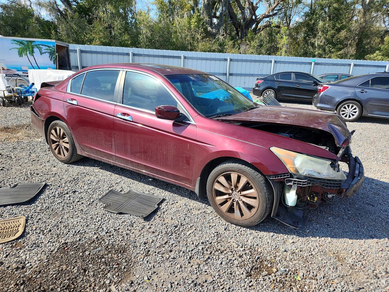 2012 Honda Accord Exl Burgundy vin: 1HGCP3F87CA014033