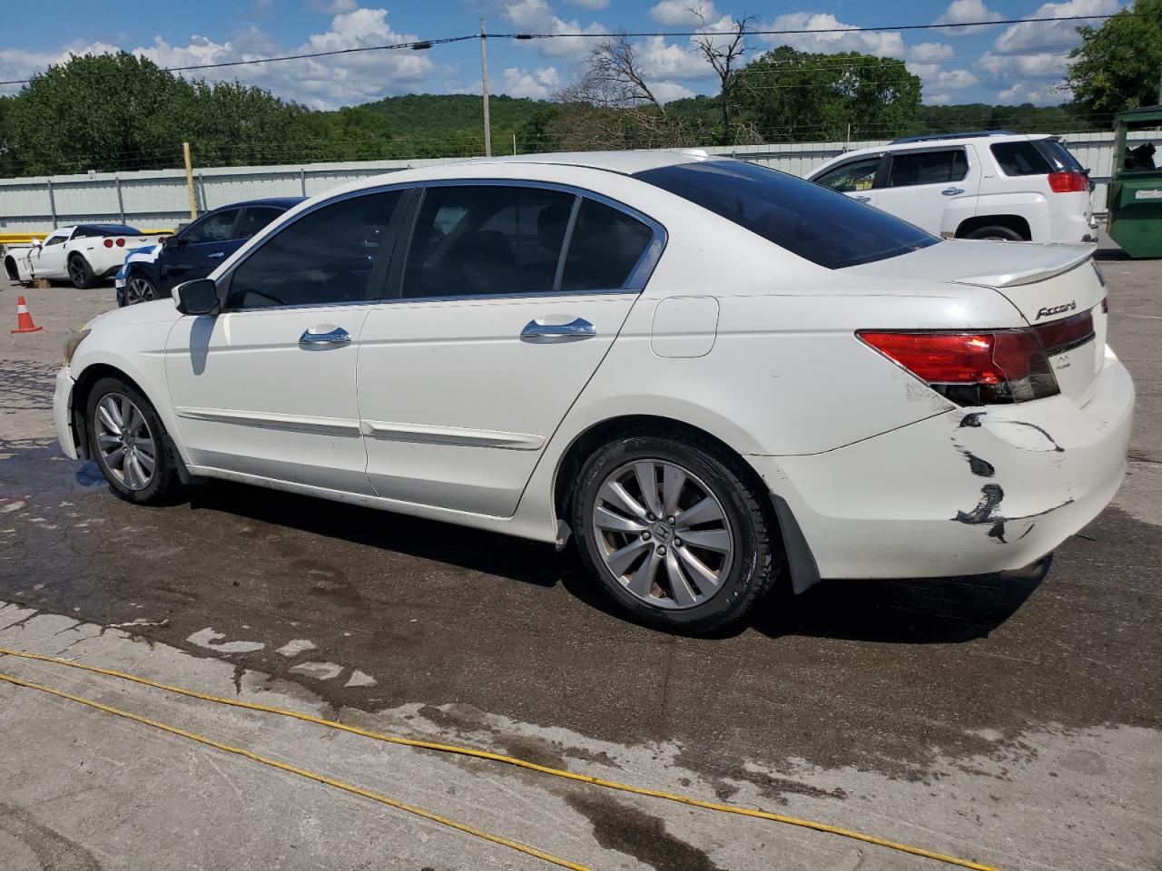 2012 Honda Accord Exl White vin: 1HGCP3F87CA017112