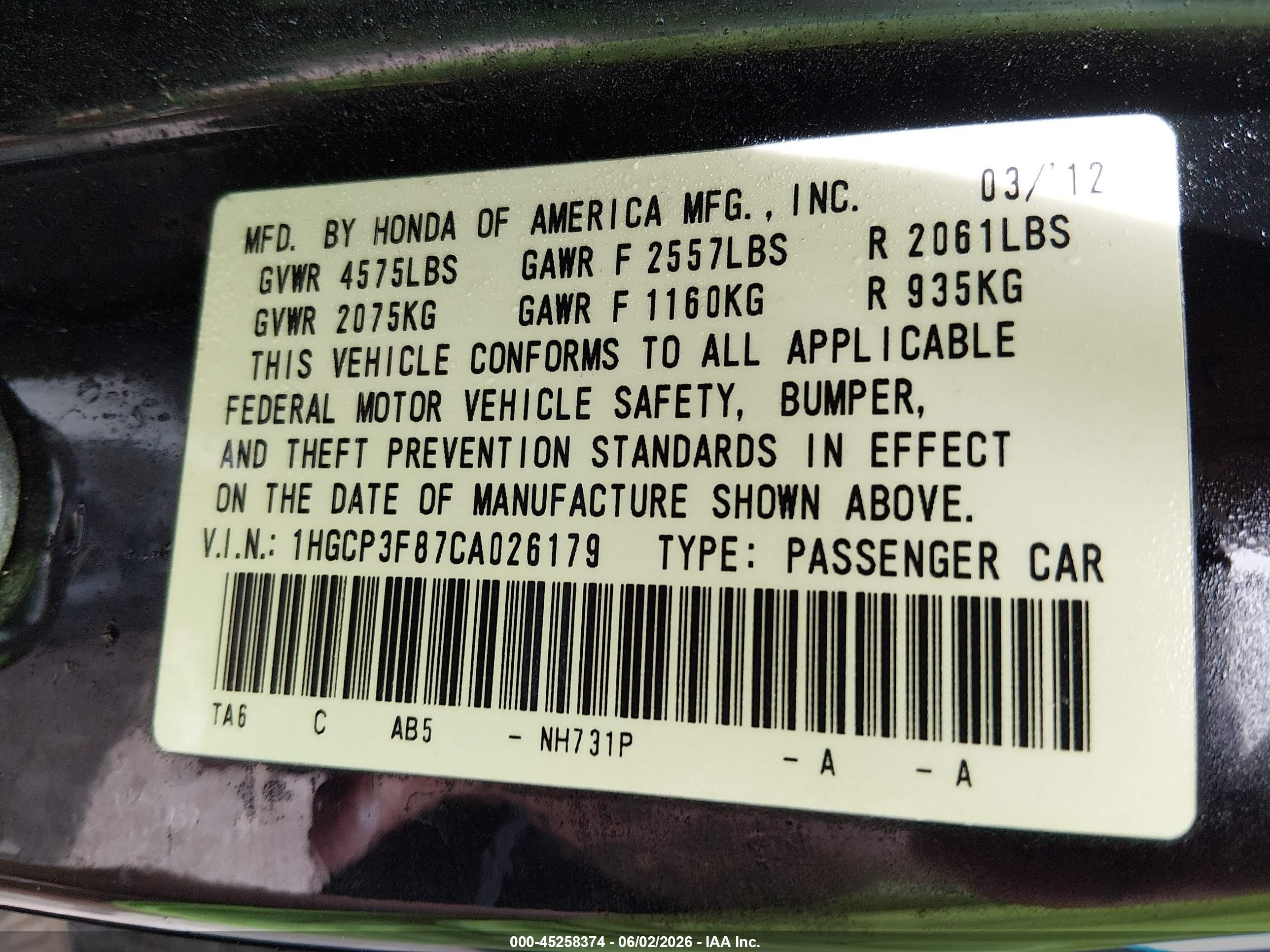 2012 Honda Accord 3.5 Ex-l Black vin: 1HGCP3F87CA026179