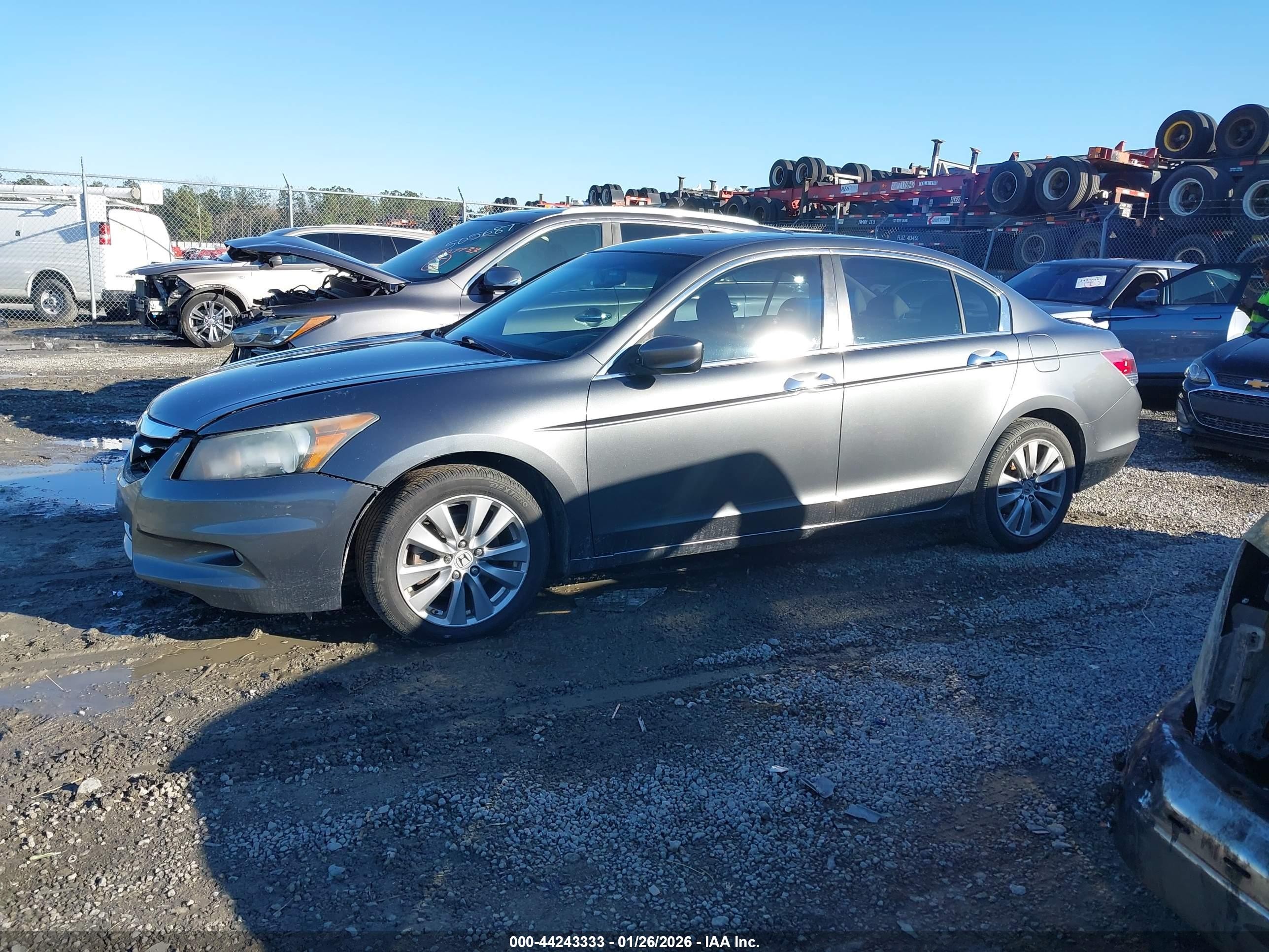 2012 Honda Accord Sdn 3.5 Ex-l/ex-l Gray vin: 1HGCP3F87CA027588