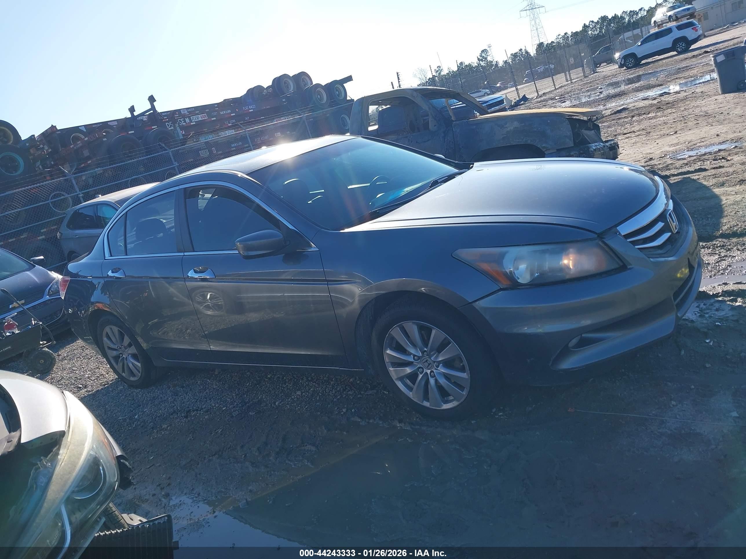 2012 Honda Accord Sdn 3.5 Ex-l/ex-l Gray vin: 1HGCP3F87CA027588