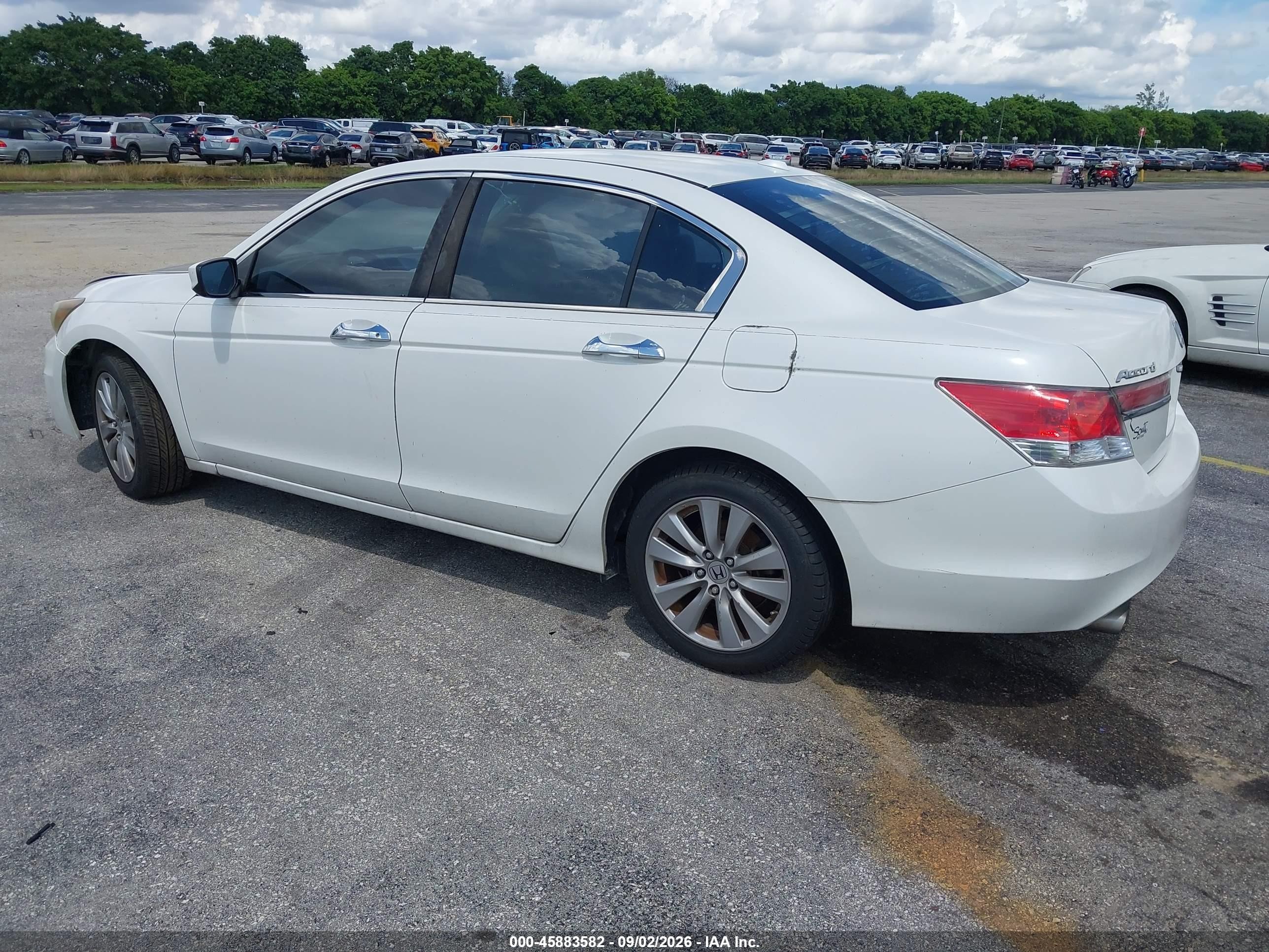 2012 Honda Accord 3.5 Ex-l Белый vin: 1HGCP3F87CA039496