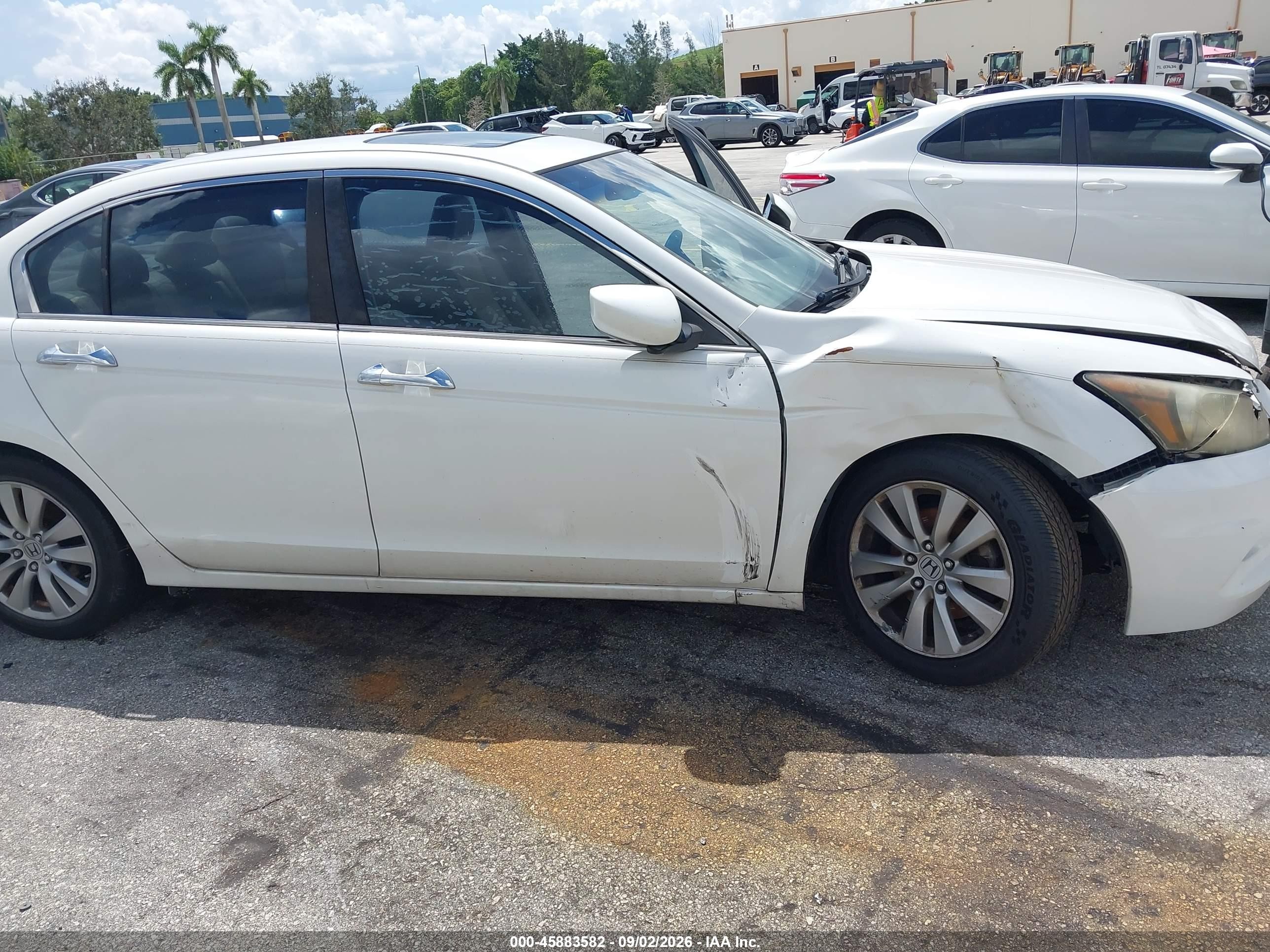 2012 Honda Accord 3.5 Ex-l Белый vin: 1HGCP3F87CA039496