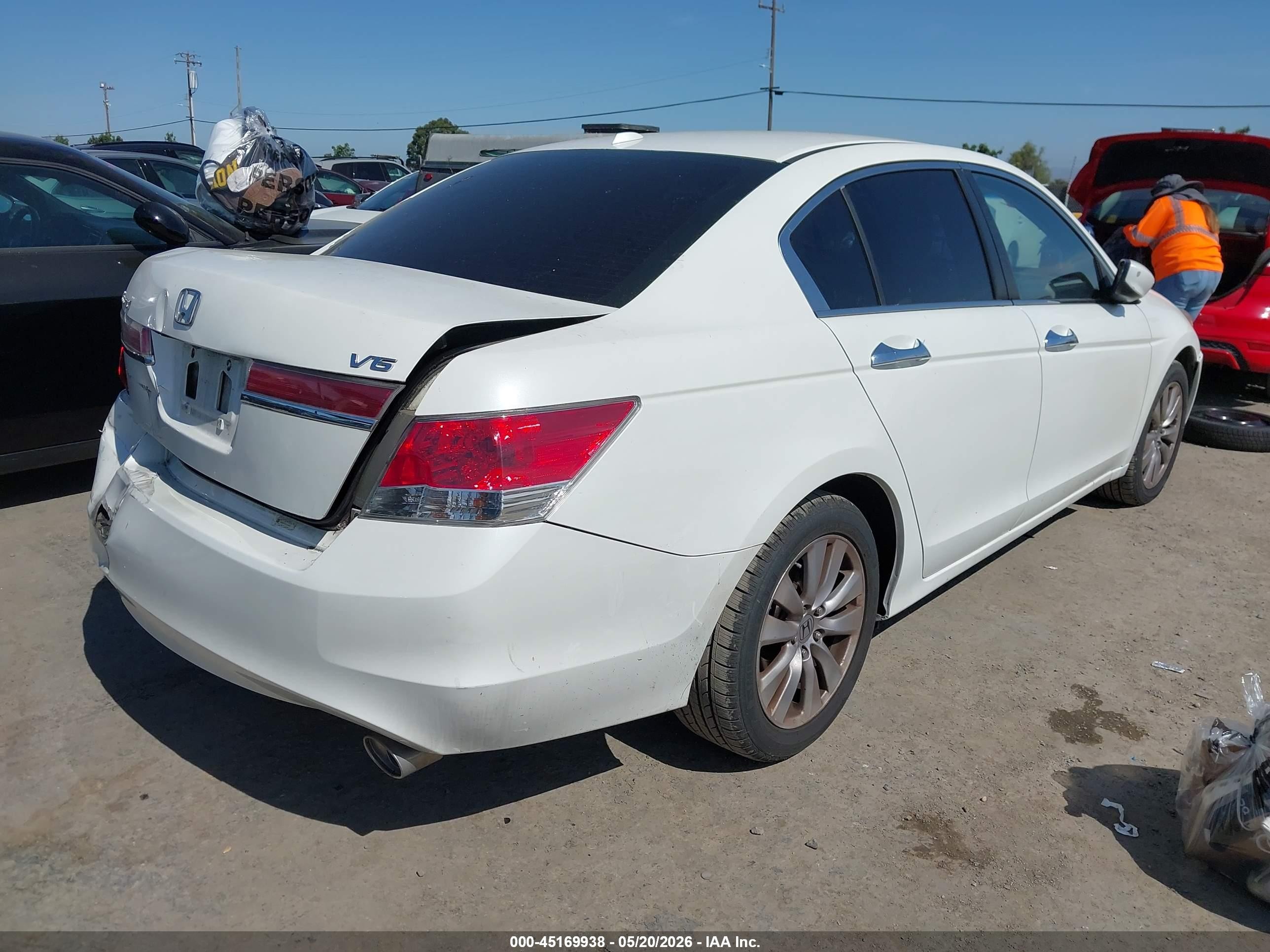 2012 Honda Accord 3.5 Ex-l Белый vin: 1HGCP3F87CA041295