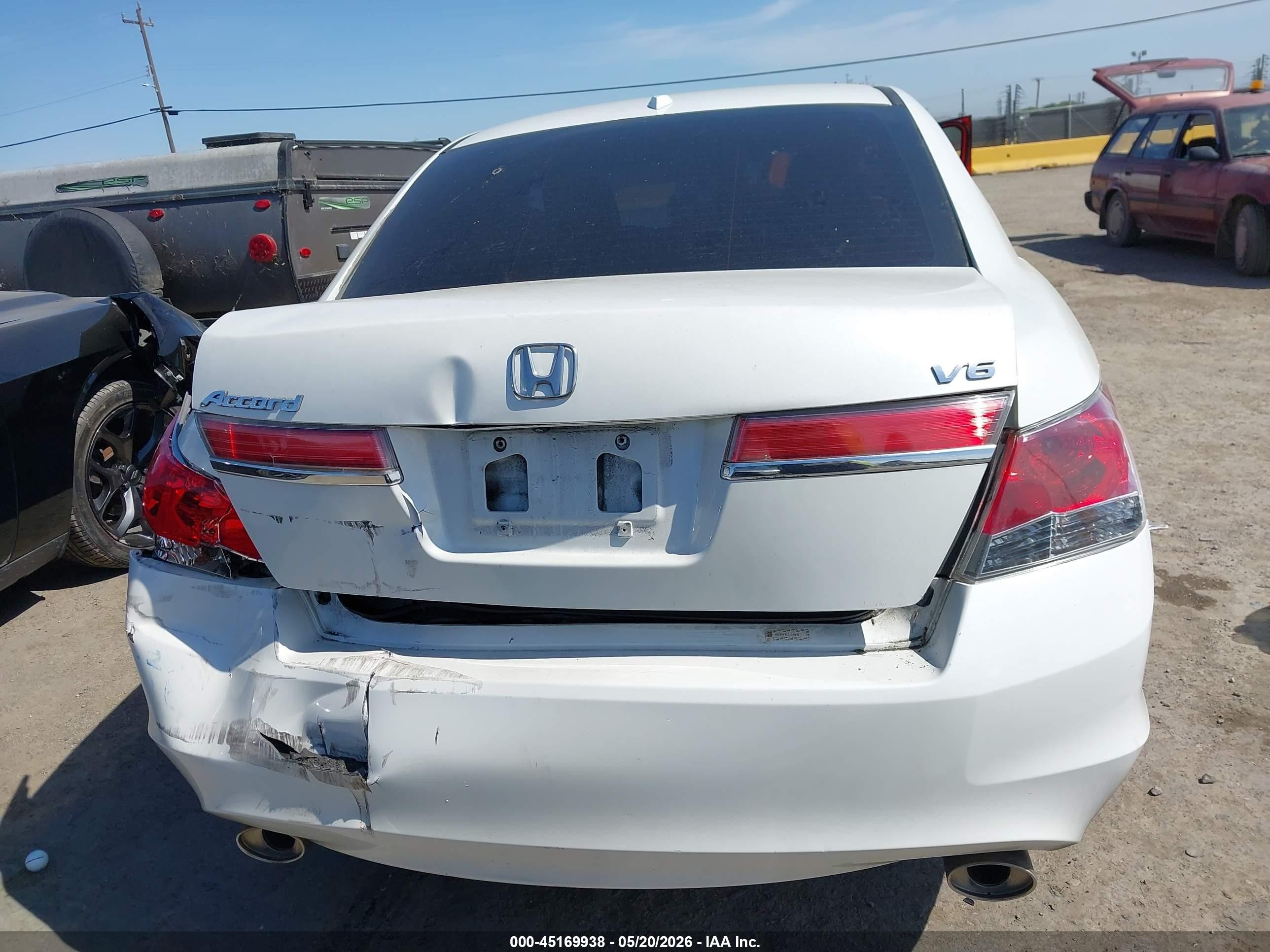 2012 Honda Accord 3.5 Ex-l Белый vin: 1HGCP3F87CA041295