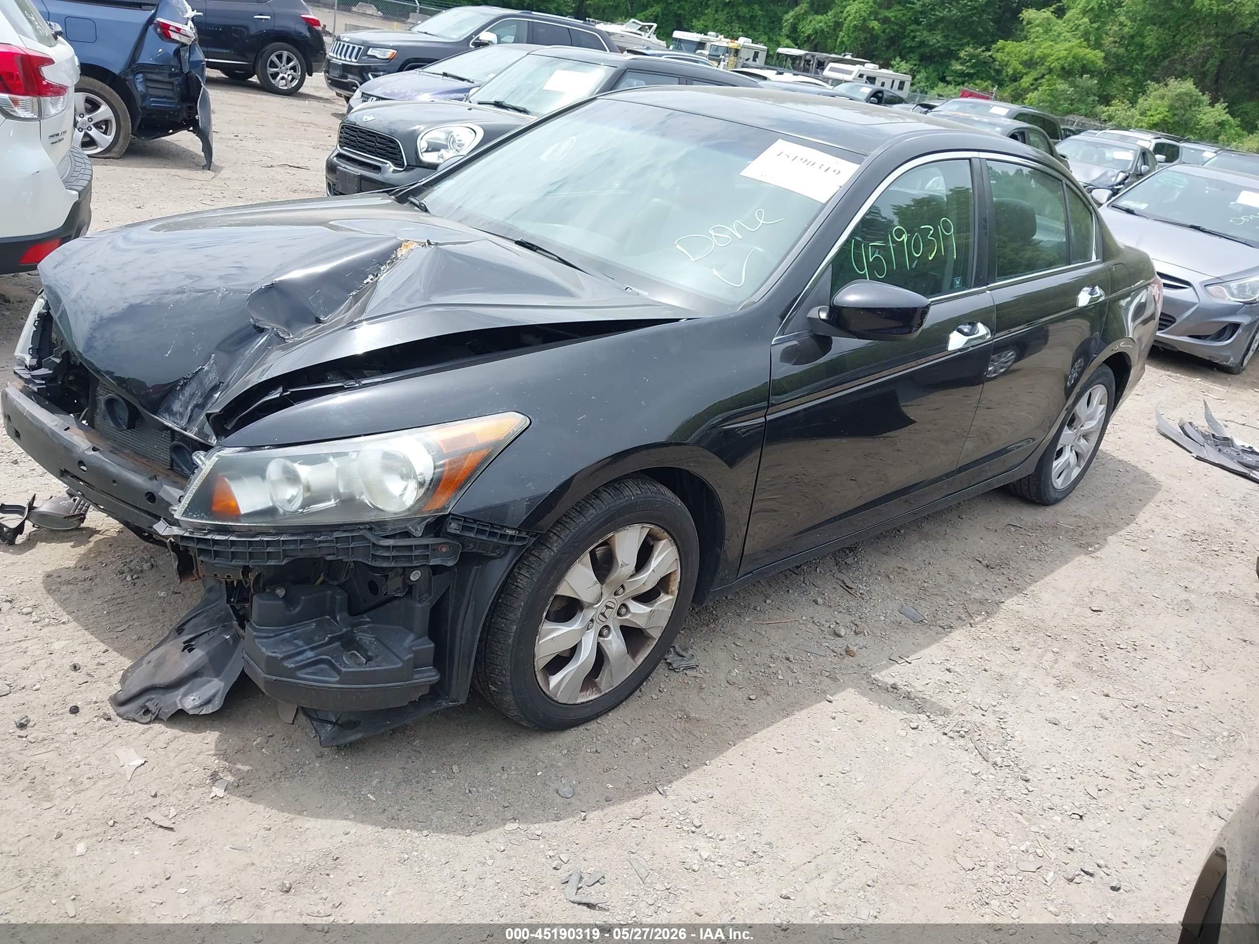 2010 Honda Accord 3.5 Ex-l Black vin: 1HGCP3F88AA025121