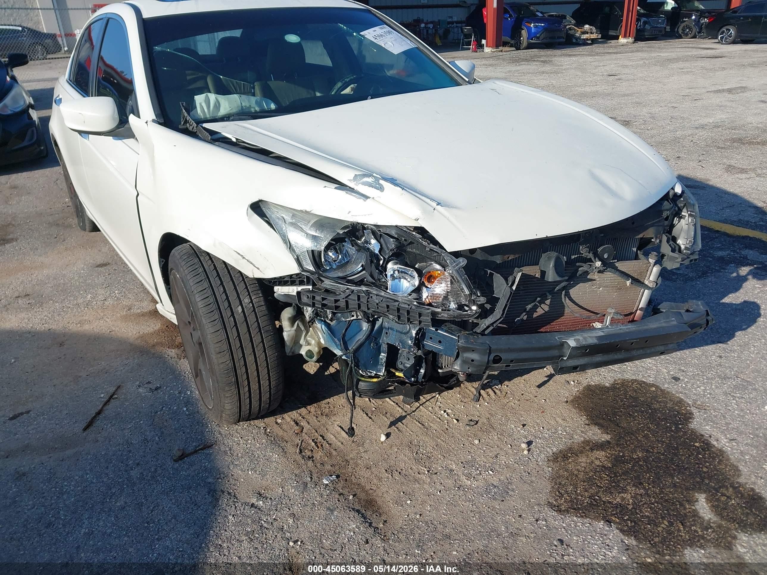 2010 Honda Accord 3.5 Ex-l White vin: 1HGCP3F88AA026964
