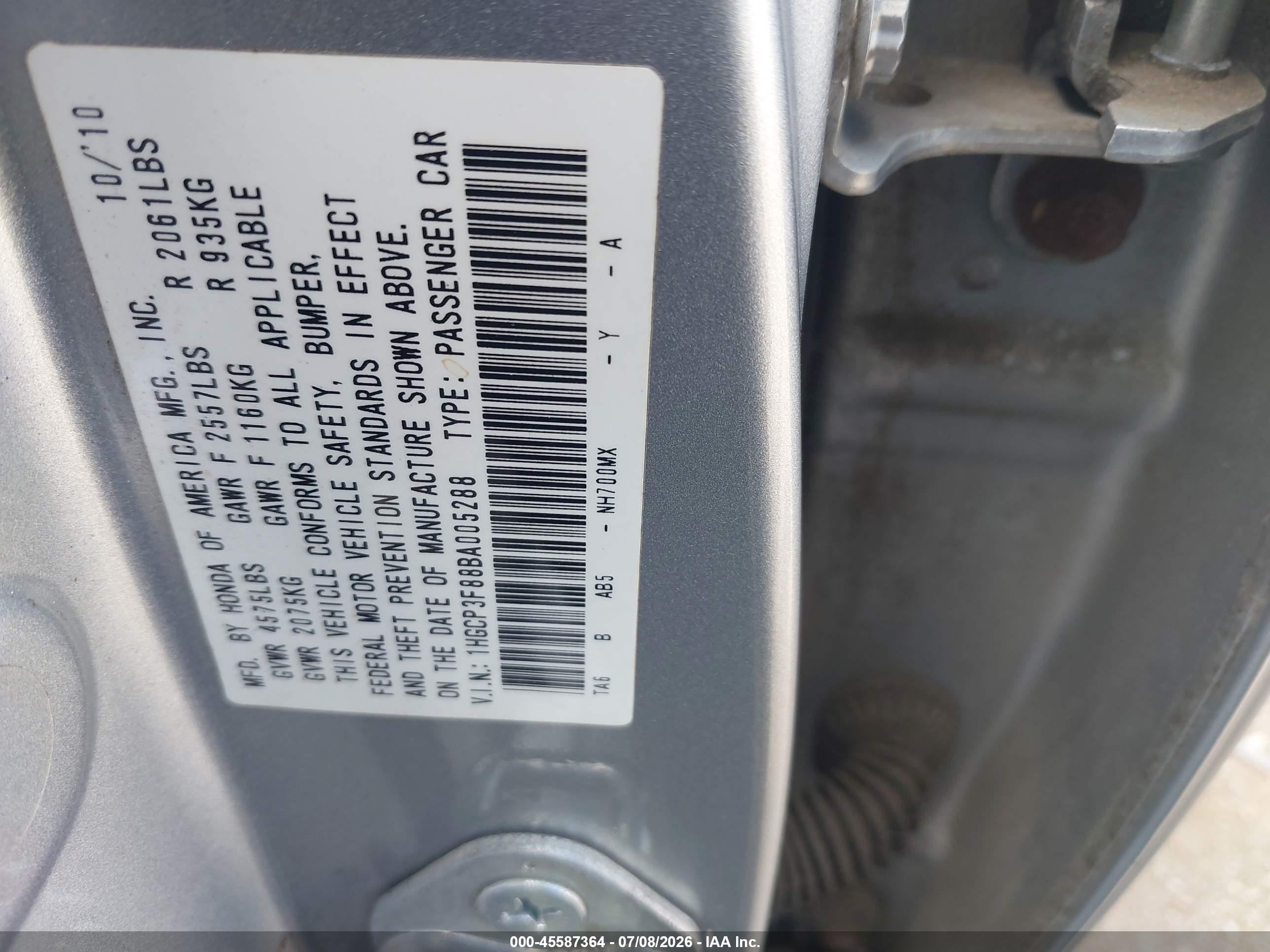 2011 Honda Accord 3.5 Ex-l Silver vin: 1HGCP3F88BA005288