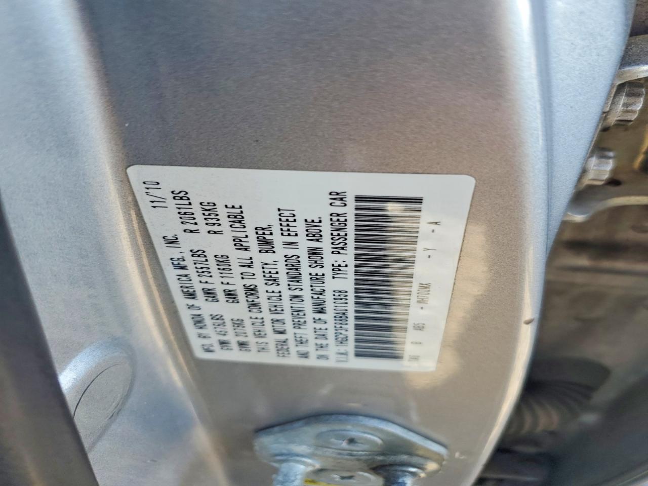 2011 Honda Accord Exl Silver vin: 1HGCP3F88BA010958