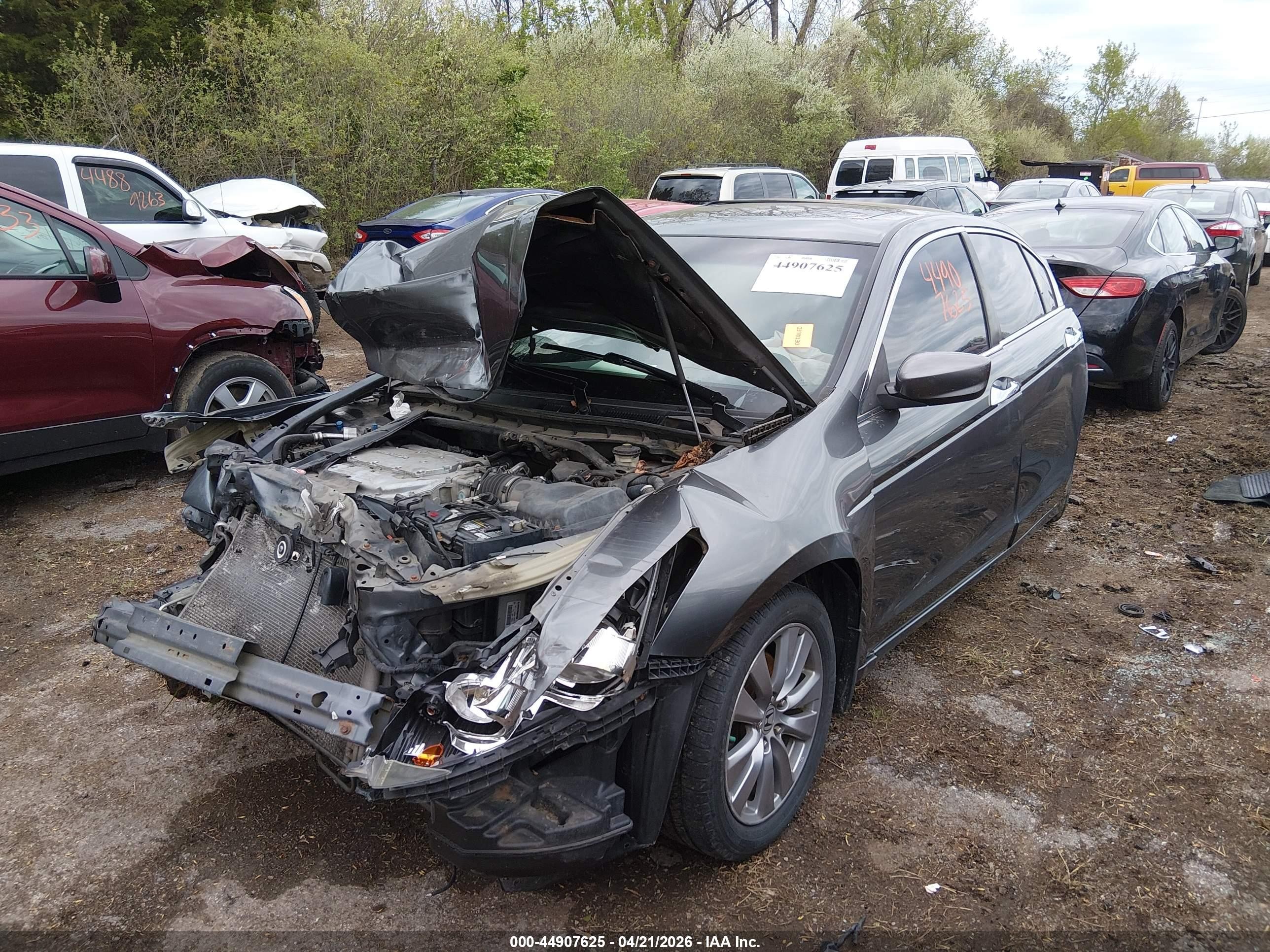2011 Honda Accord 3.5 Ex-l Gray vin: 1HGCP3F88BA029669