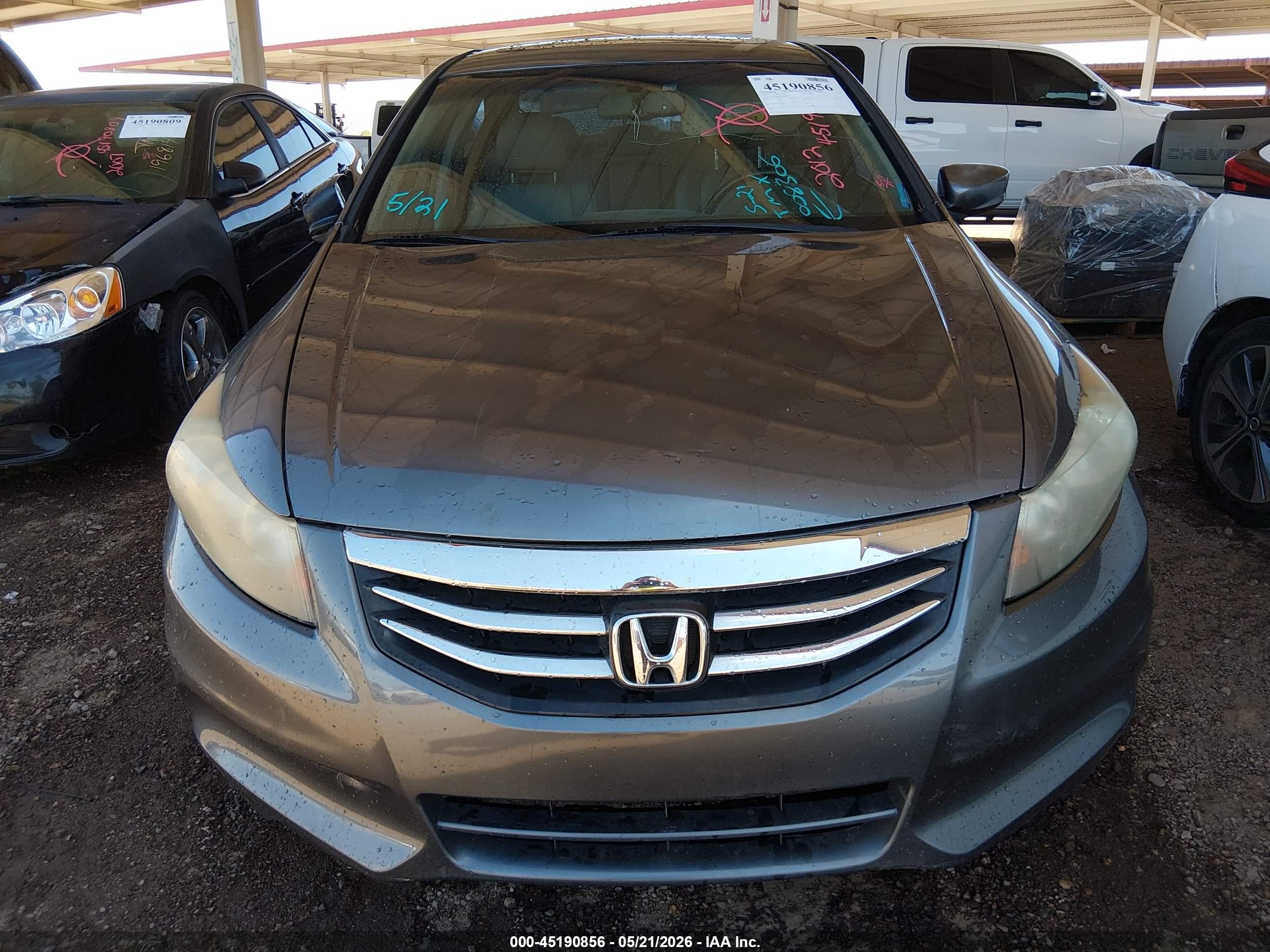 2012 Honda Accord 3.5 Ex-l Серый vin: 1HGCP3F88CA008306