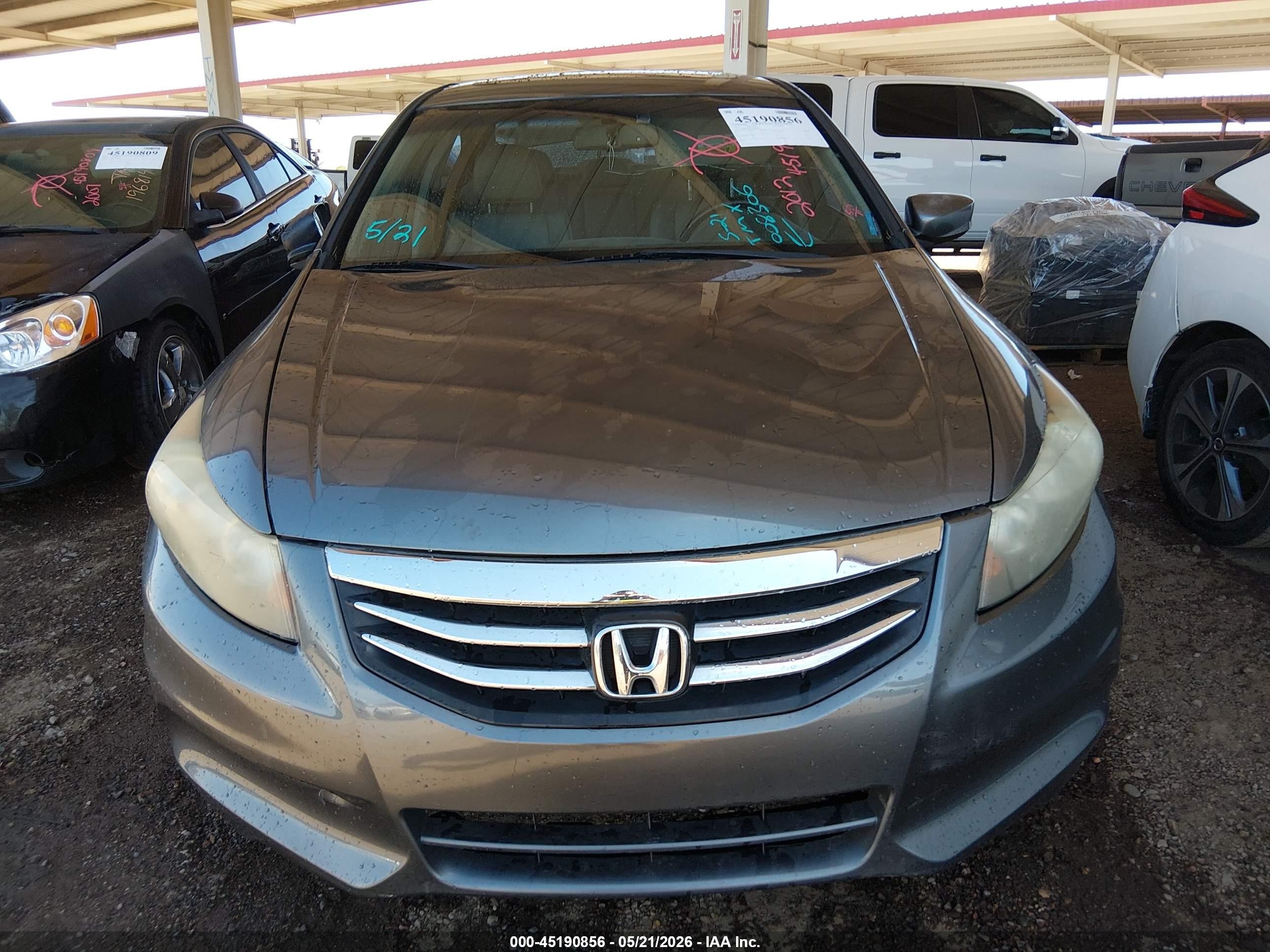 2012 Honda Accord 3.5 Ex-l Серый vin: 1HGCP3F88CA008306