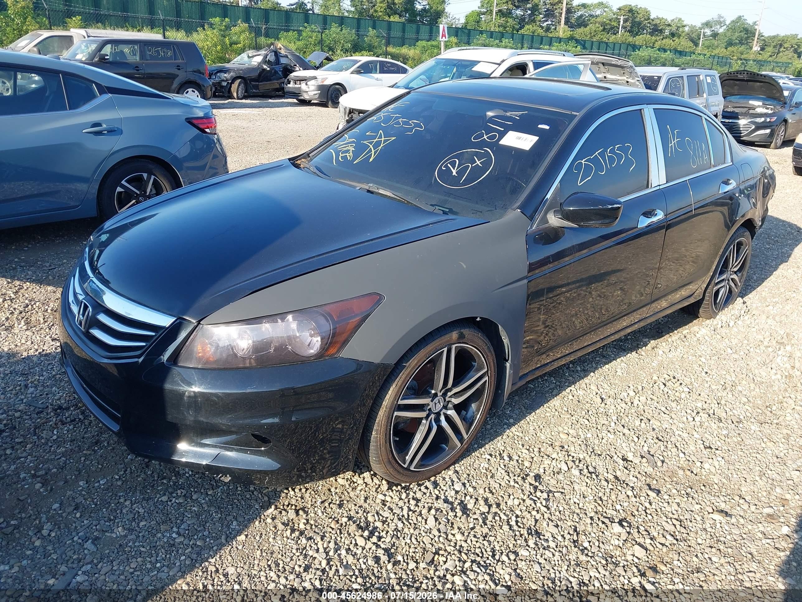 2012 Honda Accord 3.5 Ex-l Black vin: 1HGCP3F88CA009214