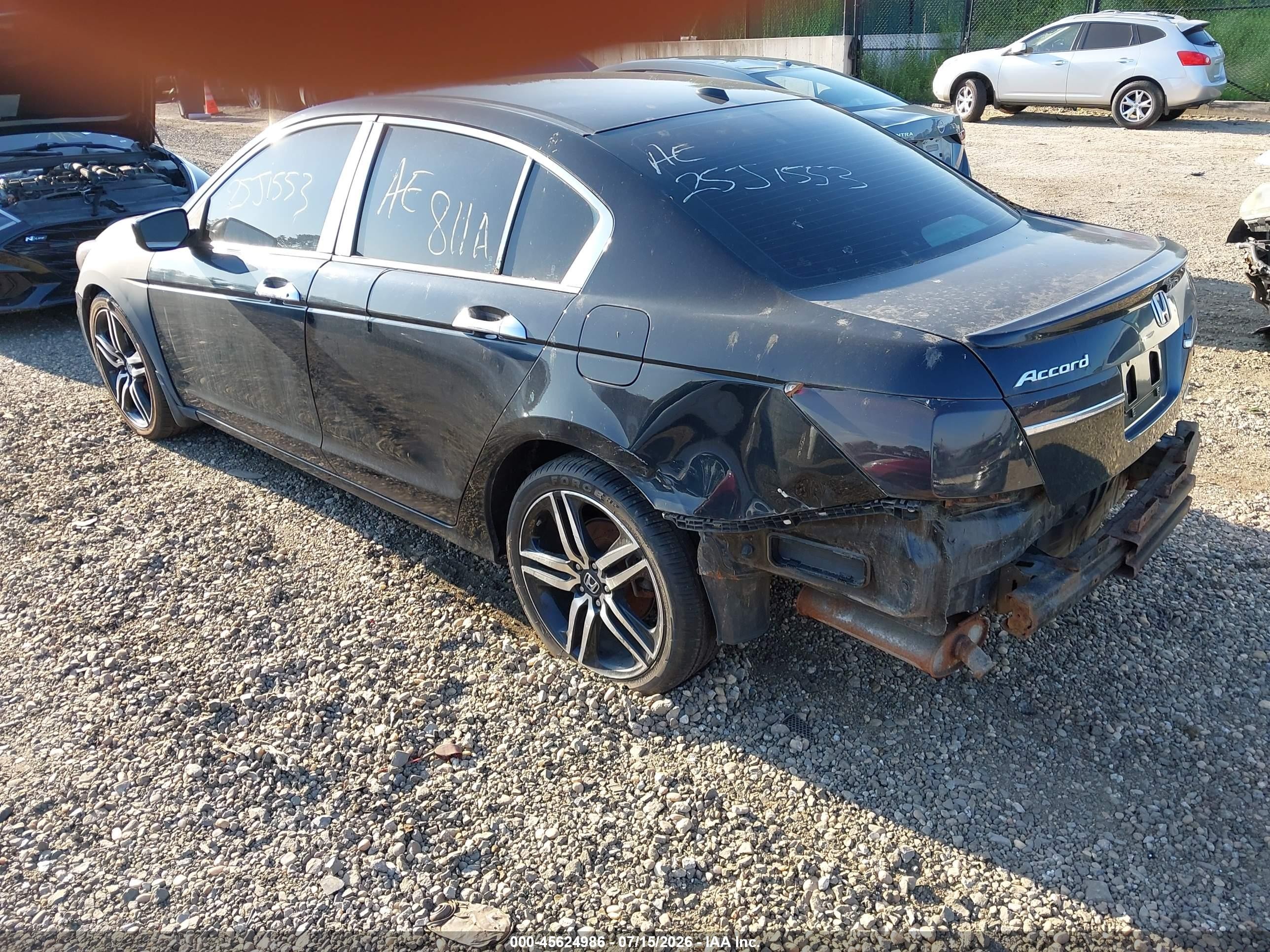 2012 Honda Accord 3.5 Ex-l Black vin: 1HGCP3F88CA009214