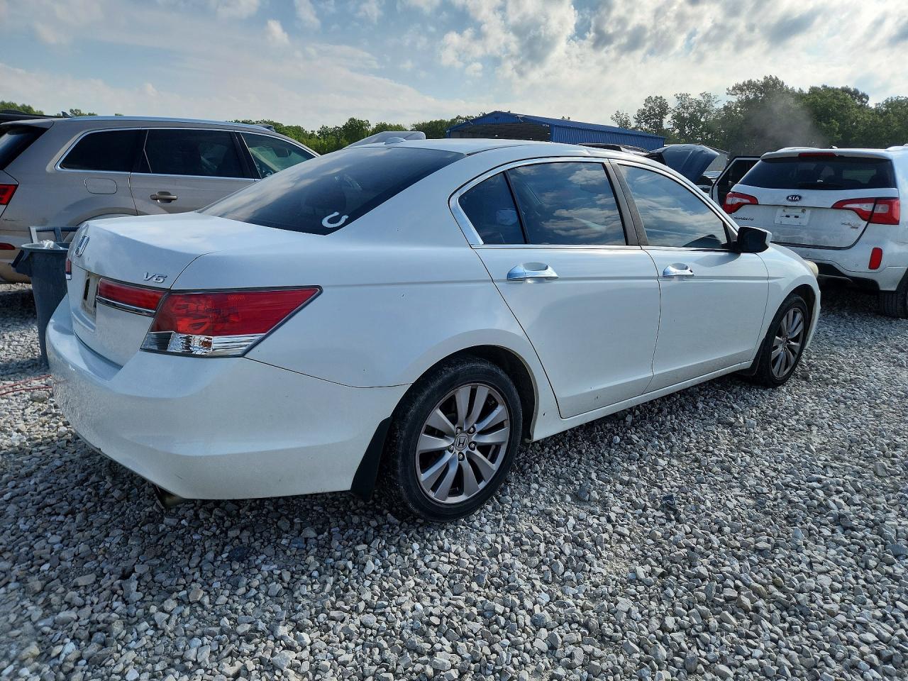 2012 Honda Accord Exl Белый vin: 1HGCP3F88CA018592