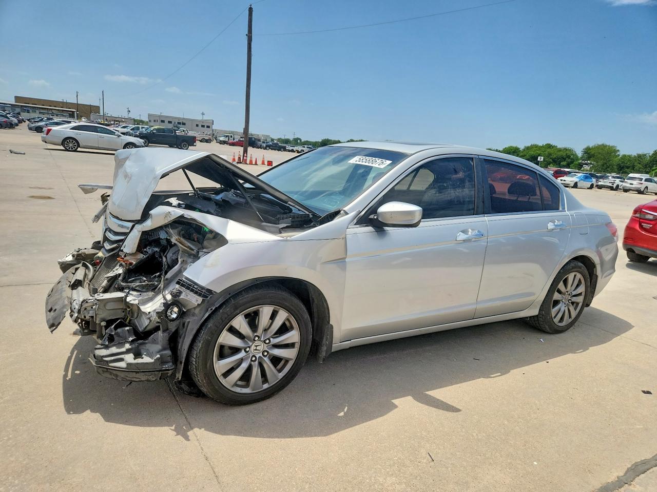 2012 Honda Accord Exl Silver vin: 1HGCP3F88CA023534