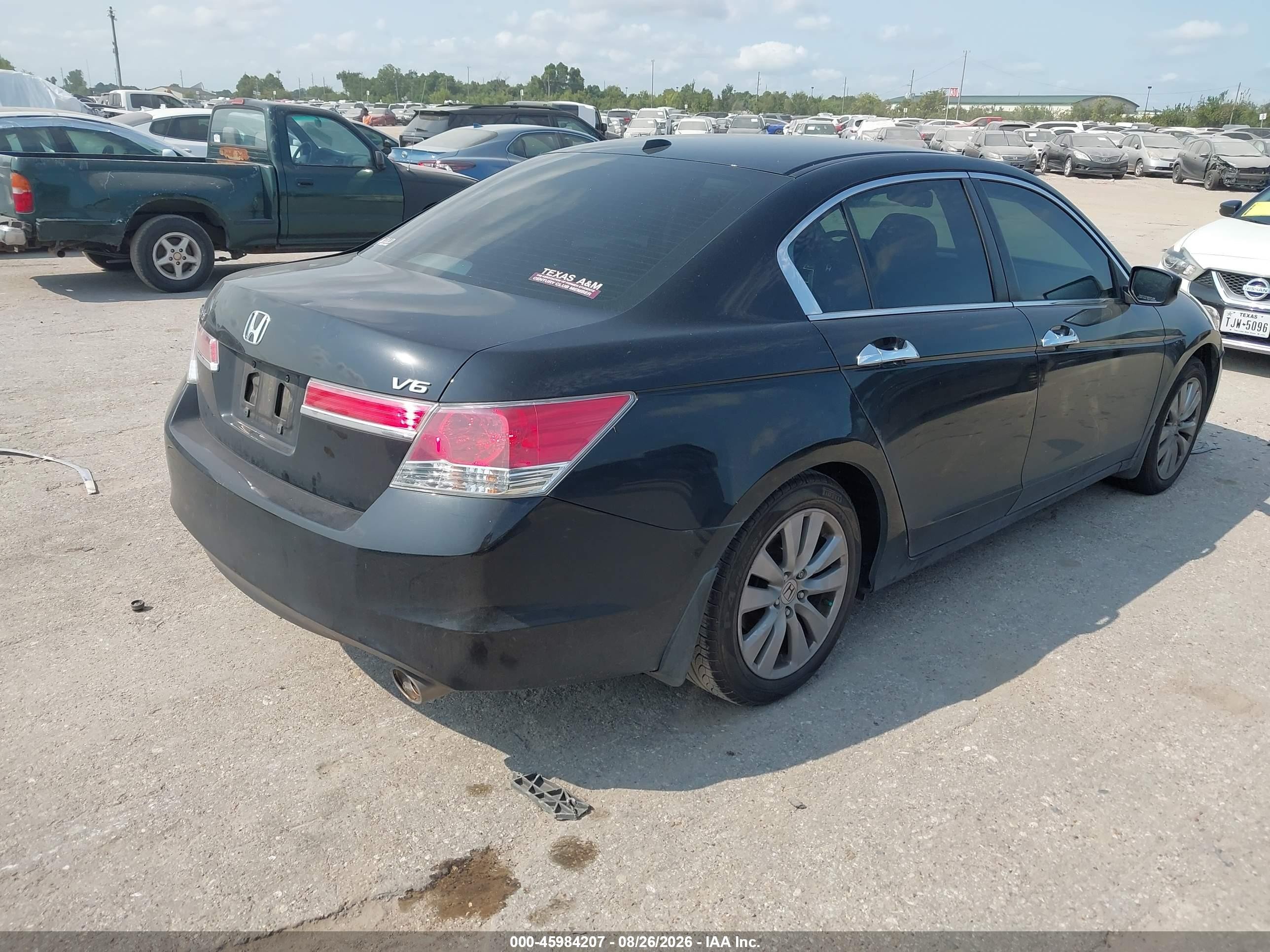 2012 Honda Accord 3.5 Ex-l Black vin: 1HGCP3F88CA034906