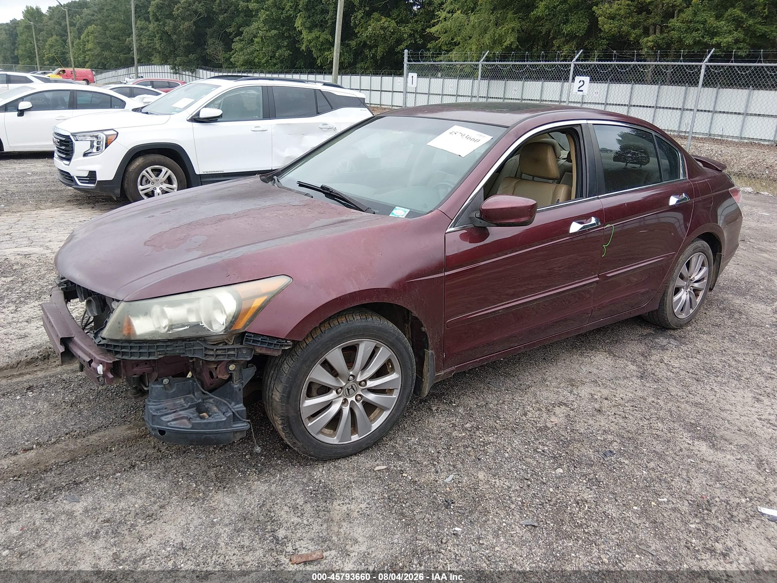 2012 Honda Accord 3.5 Ex-l Бордовый vin: 1HGCP3F88CA035800