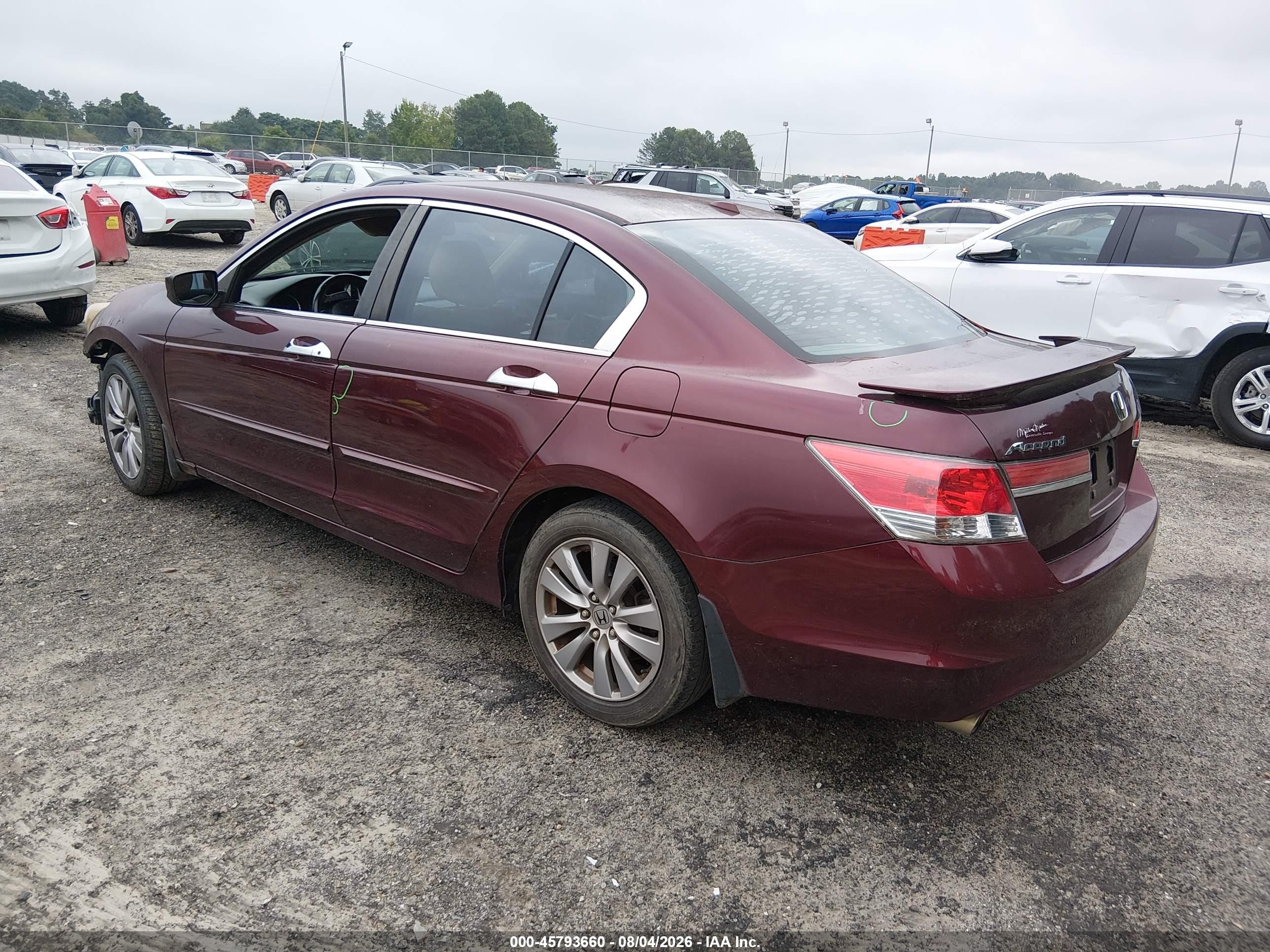 2012 Honda Accord 3.5 Ex-l Бордовый vin: 1HGCP3F88CA035800
