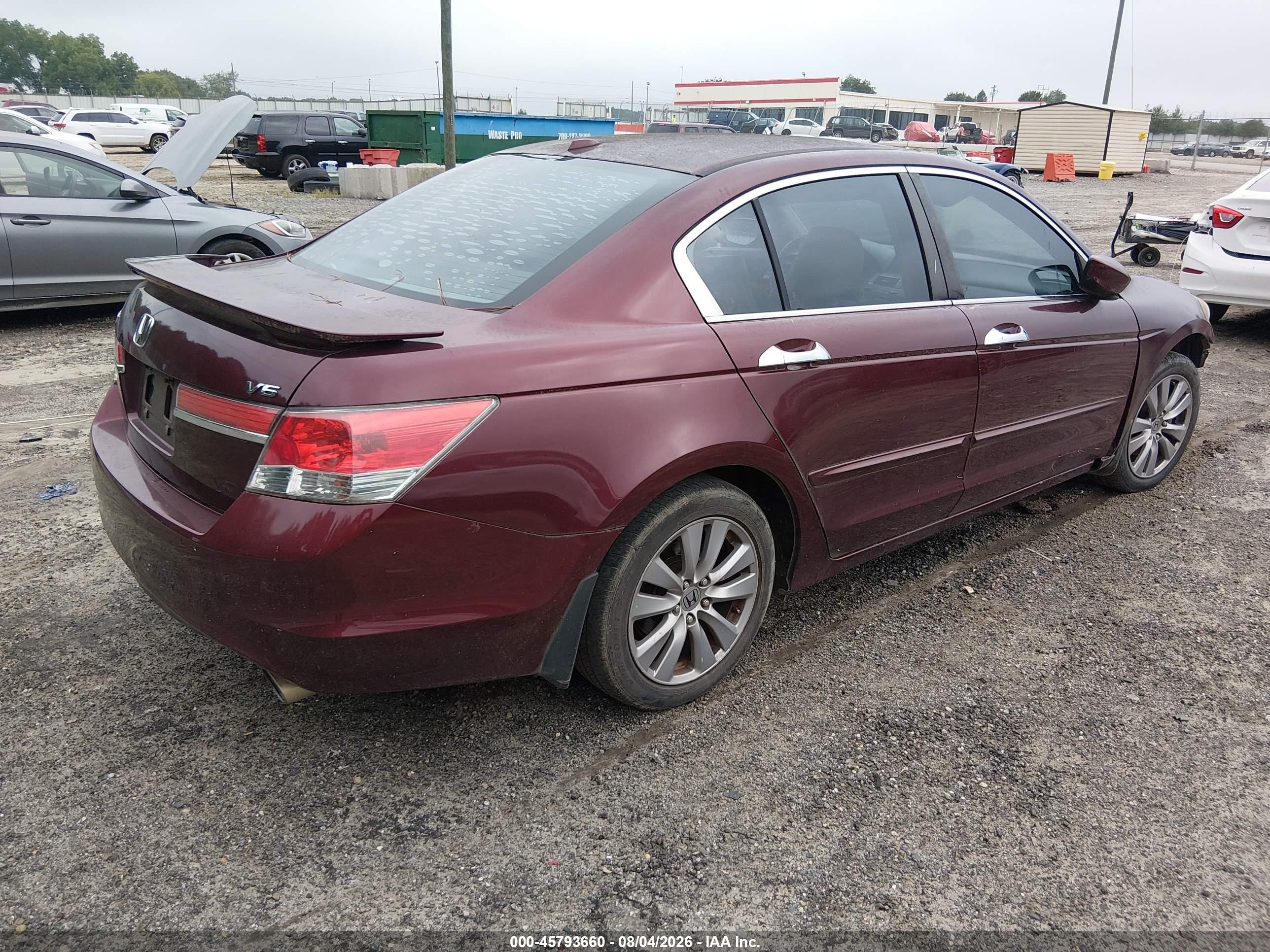 2012 Honda Accord 3.5 Ex-l Бордовый vin: 1HGCP3F88CA035800