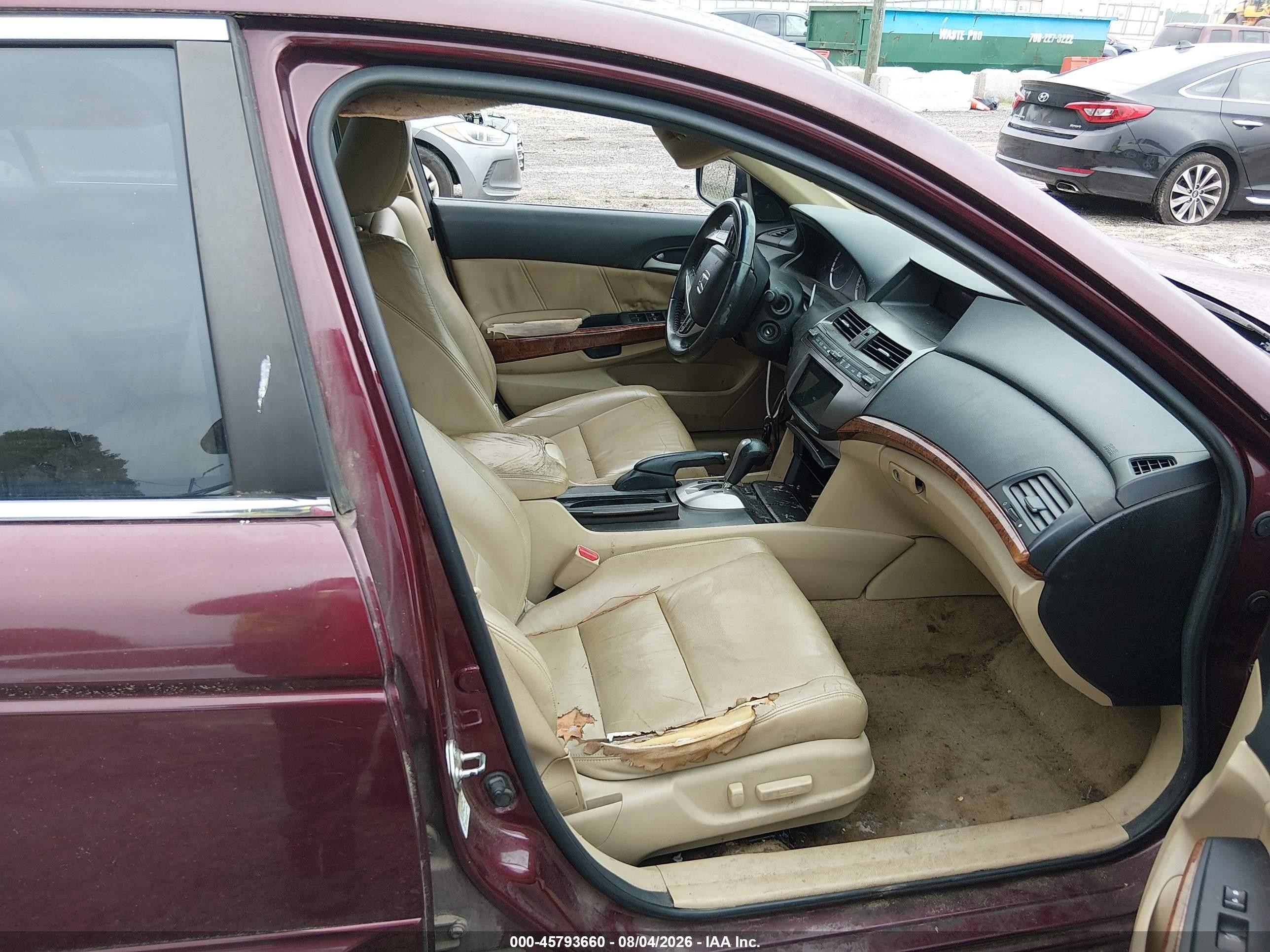 2012 Honda Accord 3.5 Ex-l Бордовый vin: 1HGCP3F88CA035800