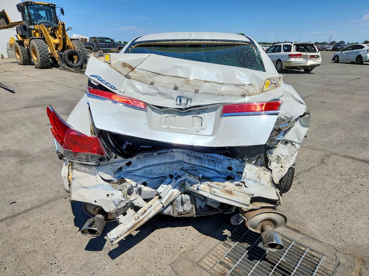 2012 Honda Accord Exl White vin: 1HGCP3F88CA041323