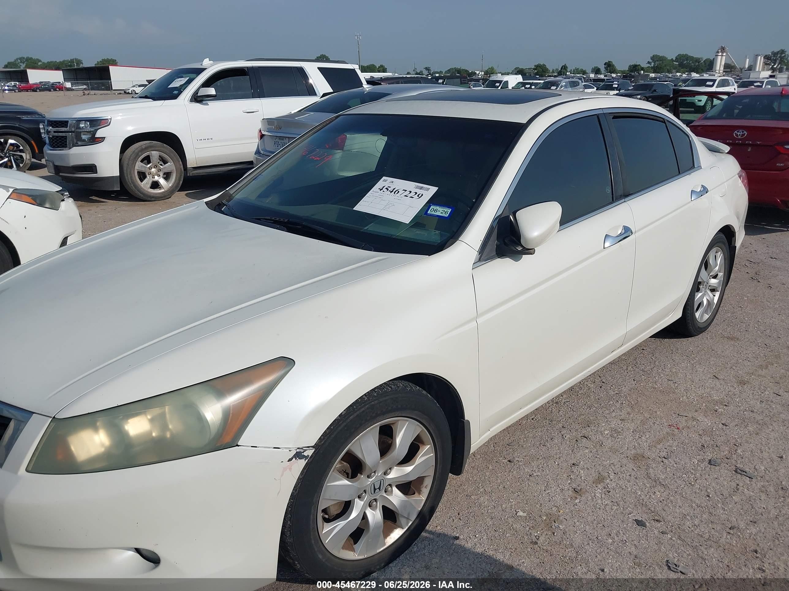 2010 Honda Accord 3.5 Ex-l White vin: 1HGCP3F89AA002155