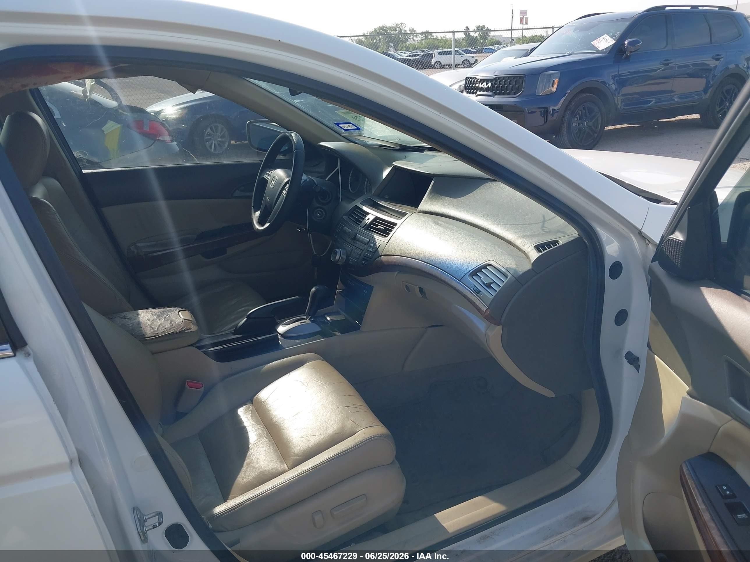2010 Honda Accord 3.5 Ex-l White vin: 1HGCP3F89AA002155