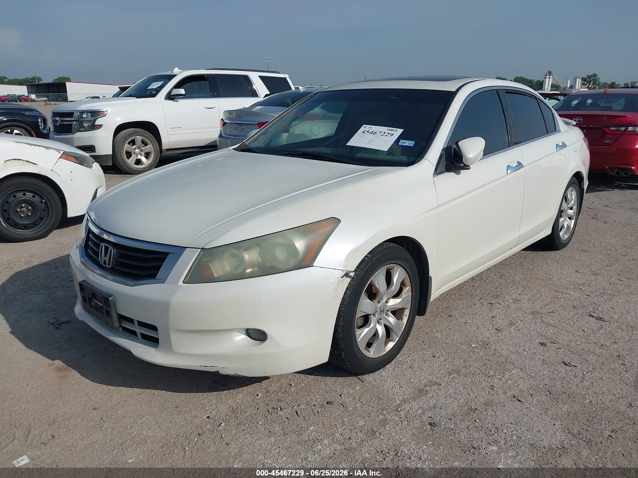 2010 Honda Accord 3.5 Ex-l White vin: 1HGCP3F89AA002155