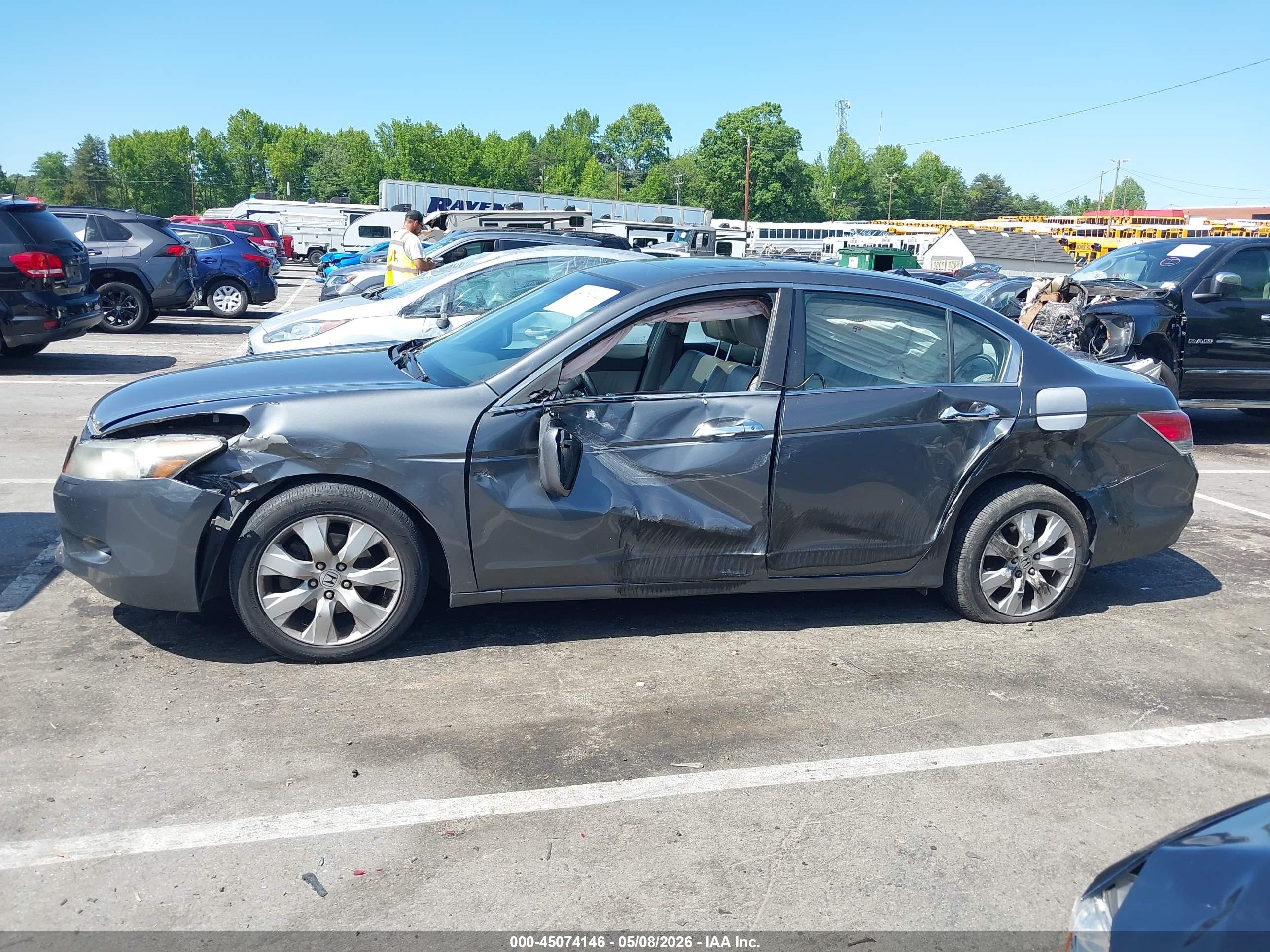 2010 Honda Accord 3.5 Ex-l Gray vin: 1HGCP3F89AA008327