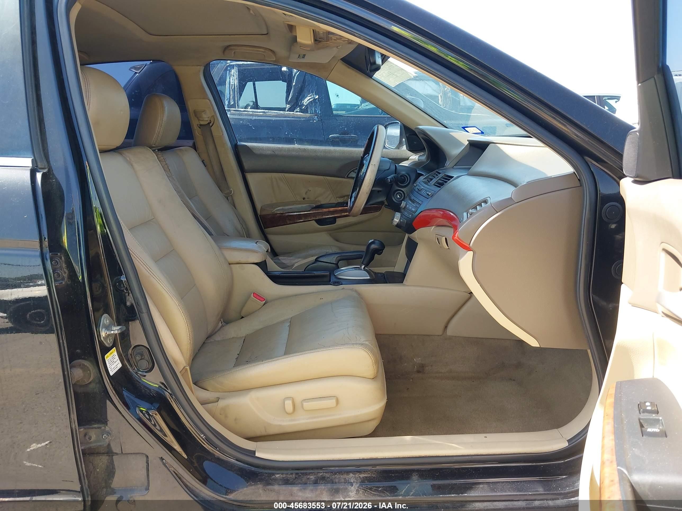 2010 Honda Accord 3.5 Ex-l Black vin: 1HGCP3F89AA021417