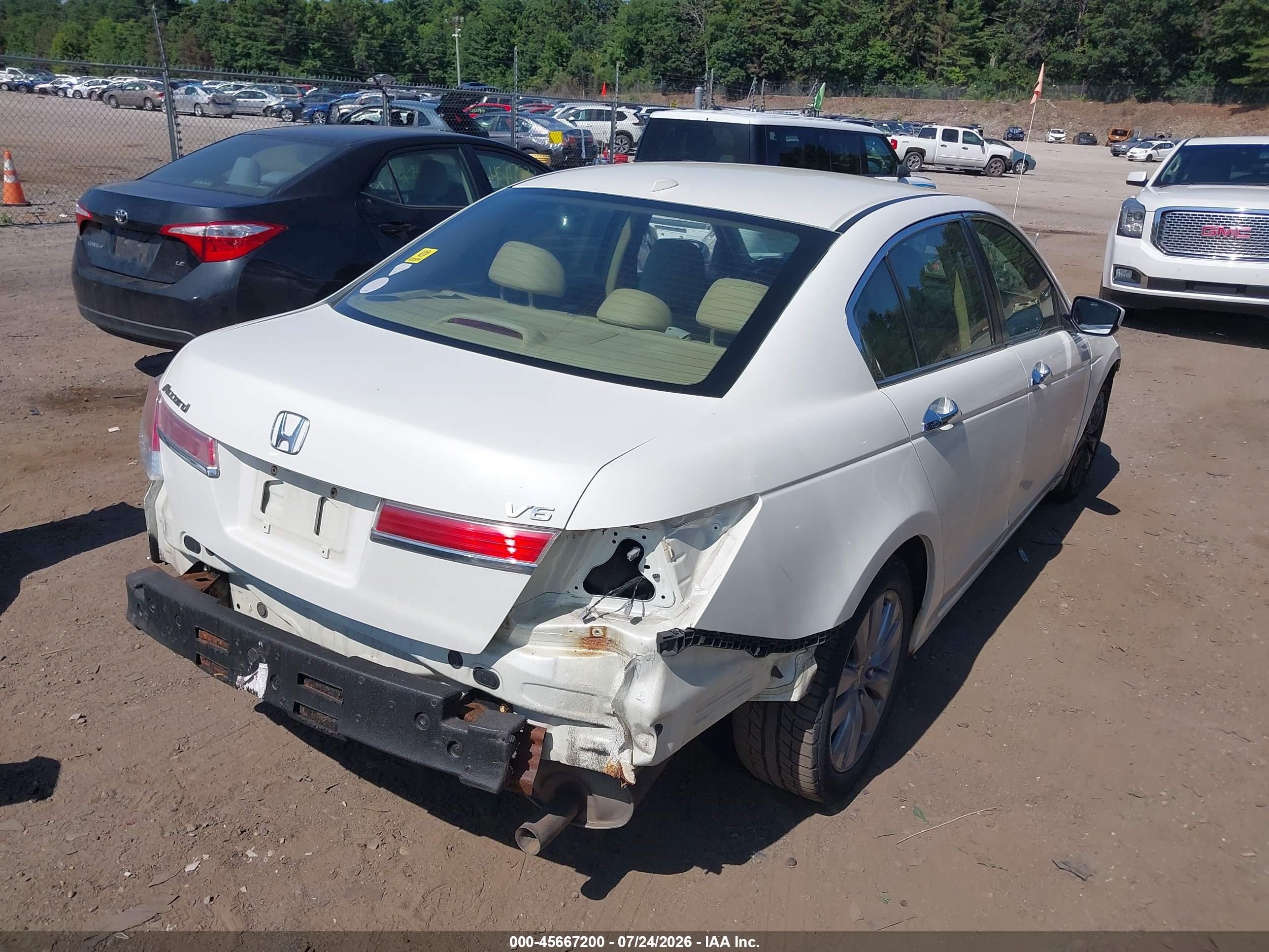2011 Honda Accord 3.5 Ex-l Белый vin: 1HGCP3F89BA000231