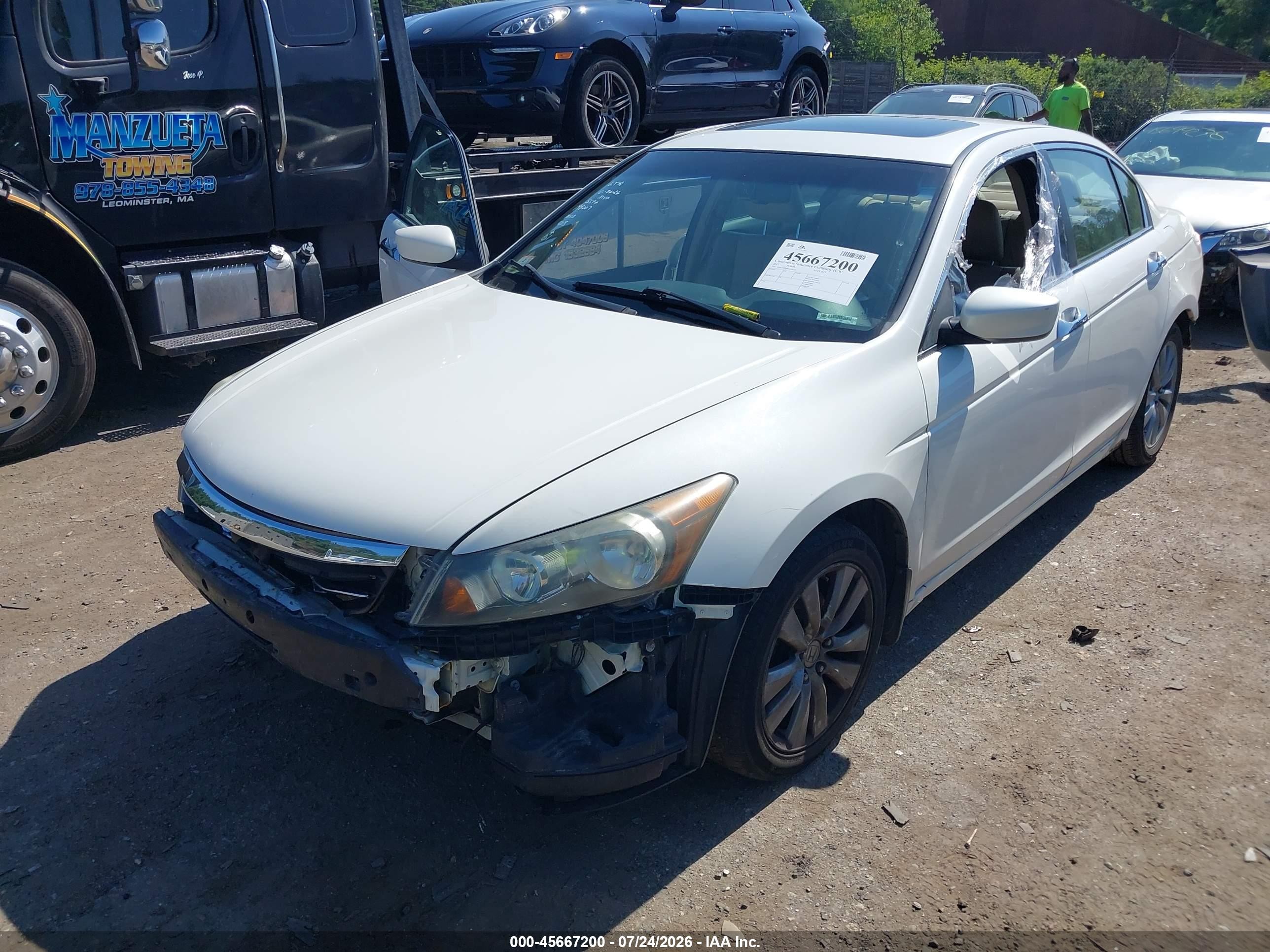 2011 Honda Accord 3.5 Ex-l Белый vin: 1HGCP3F89BA000231
