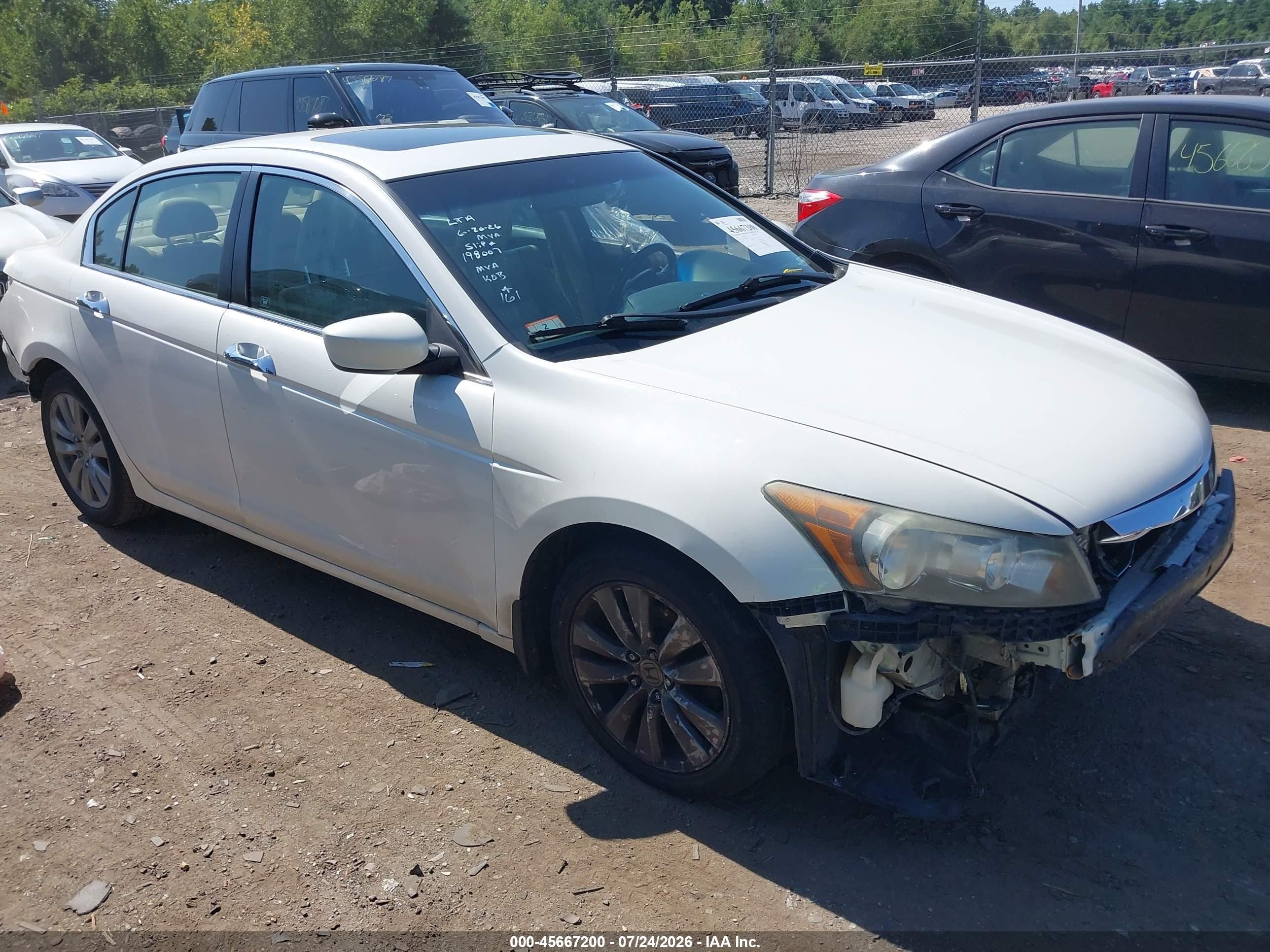 2011 Honda Accord 3.5 Ex-l Белый vin: 1HGCP3F89BA000231